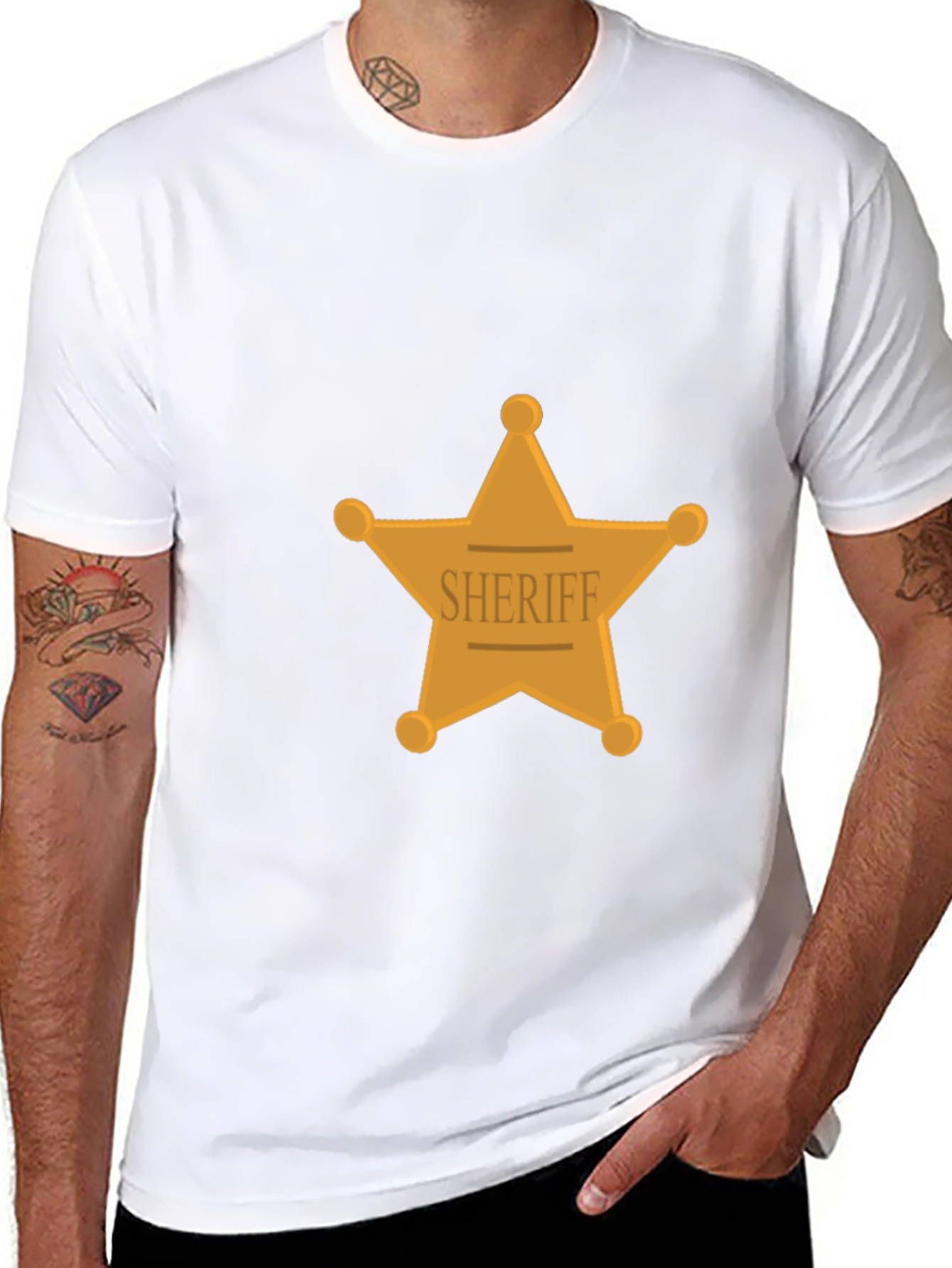 Sheriff Star Graphic Black T-Shirt
