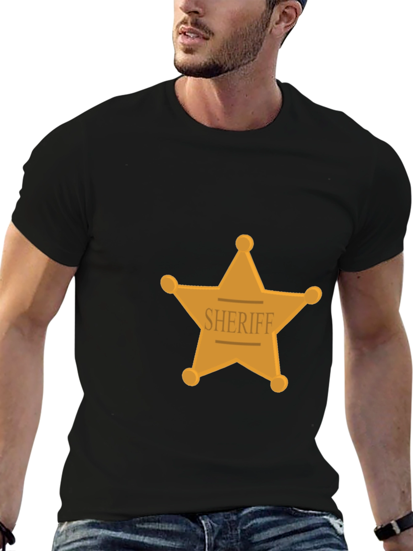 Sheriff Star Graphic Black T-Shirt