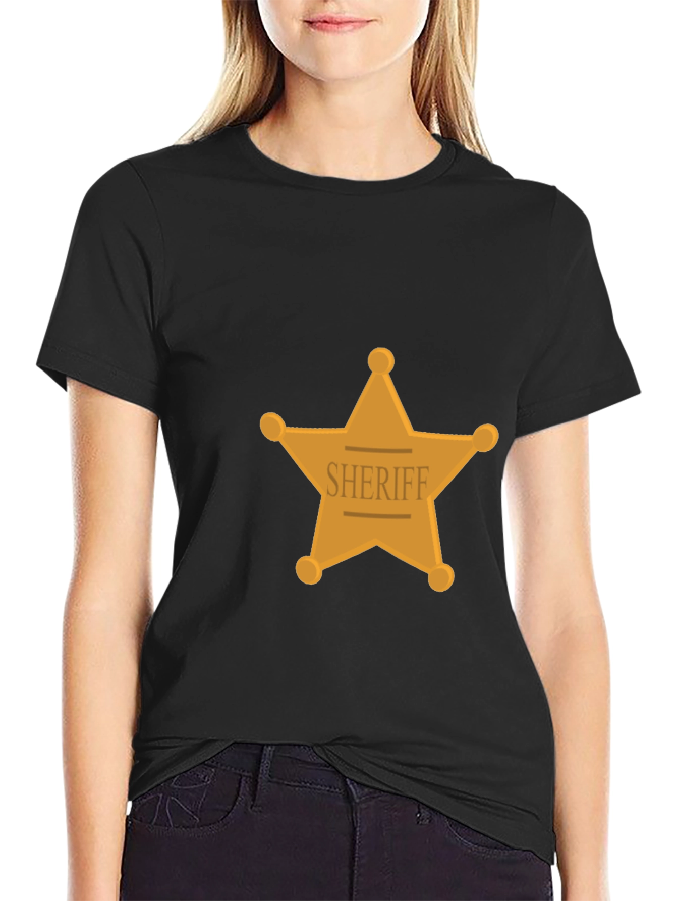 Sheriff Star Graphic Black T-Shirt