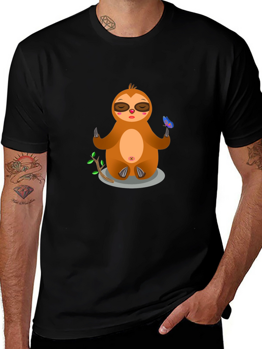 Meditating Sloth Graphic T-Shirt