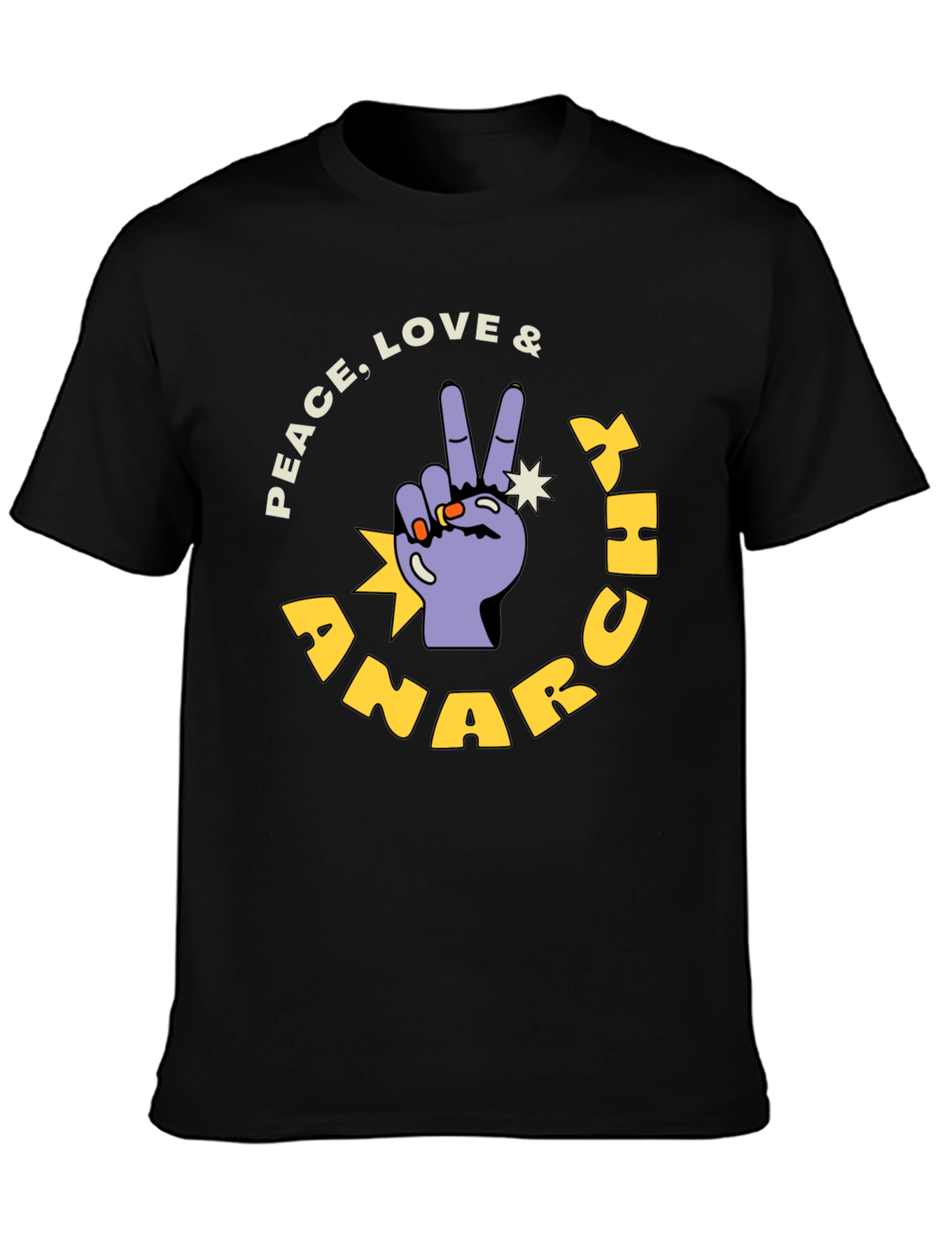 Peace Love & Anarchy Graphic T-Shirt