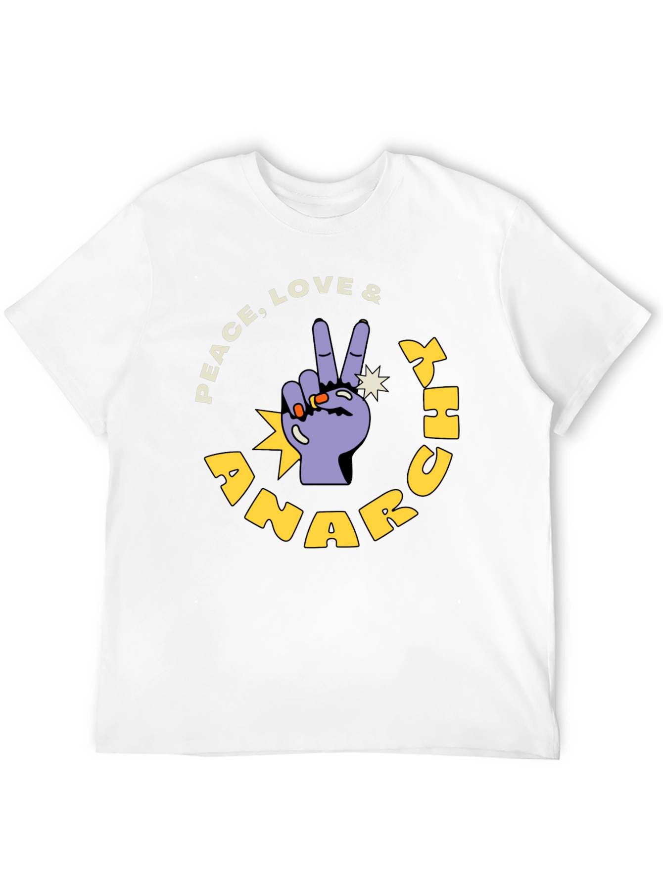 Peace Love & Anarchy Graphic T-Shirt