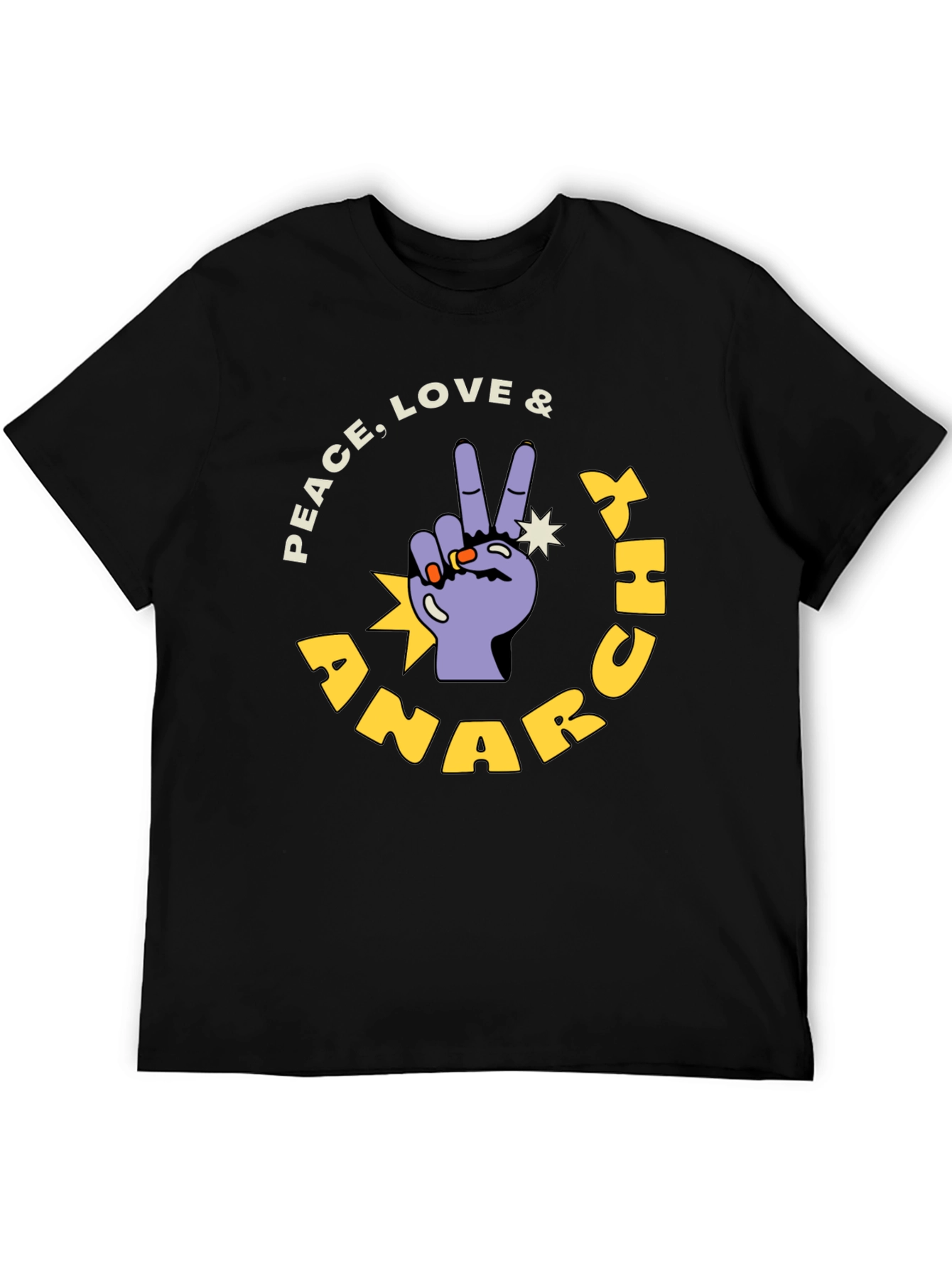 Peace Love & Anarchy Graphic T-Shirt