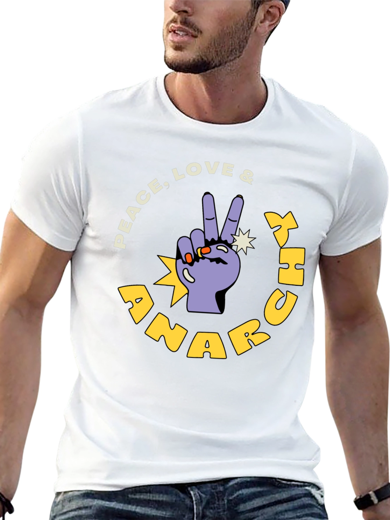 Peace Love & Anarchy Graphic T-Shirt