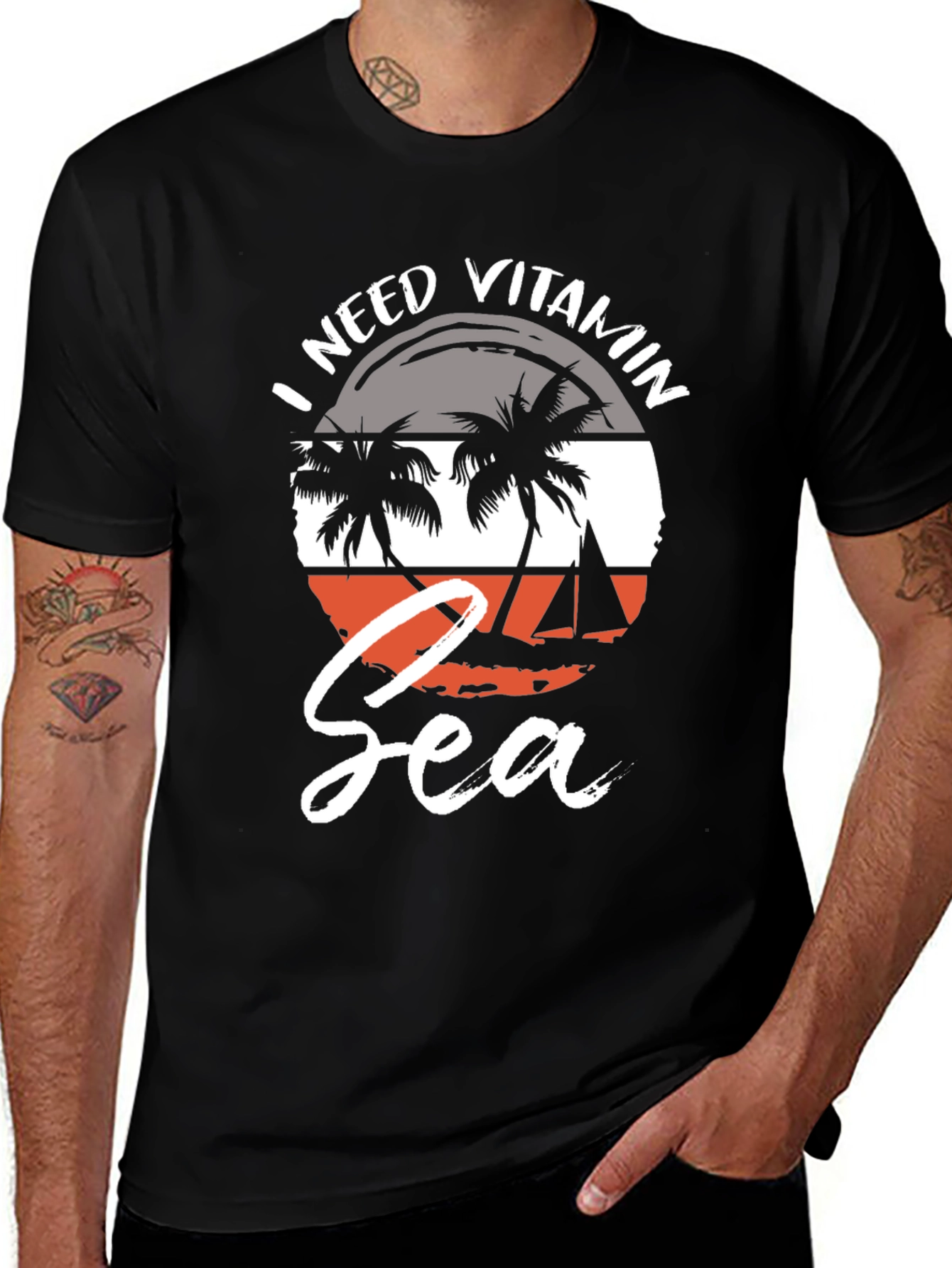Vitamin Sea Graphic T-Shirt - Beach Lover Tee