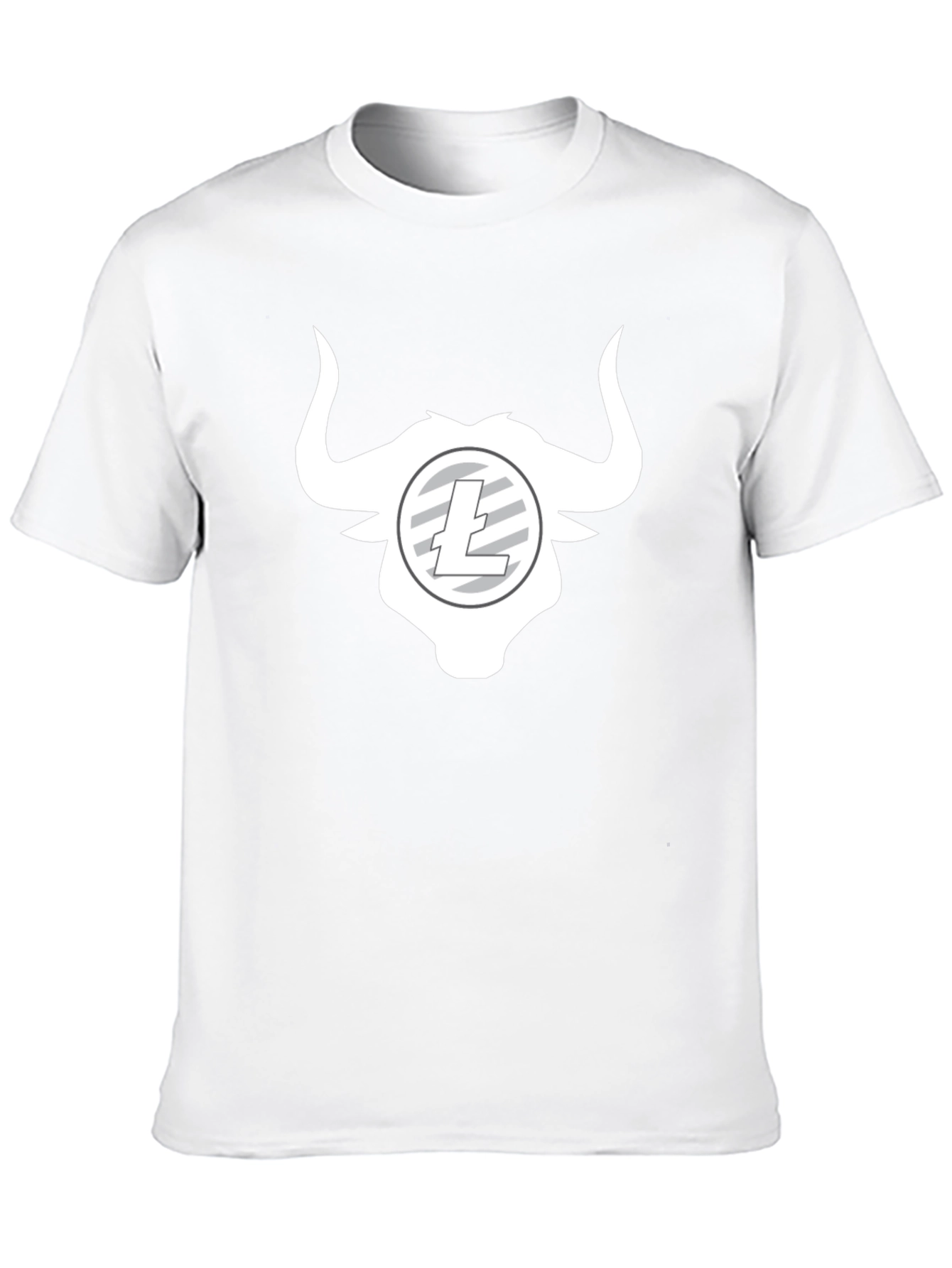 Bull Litecoin Crypto Black T-Shirt