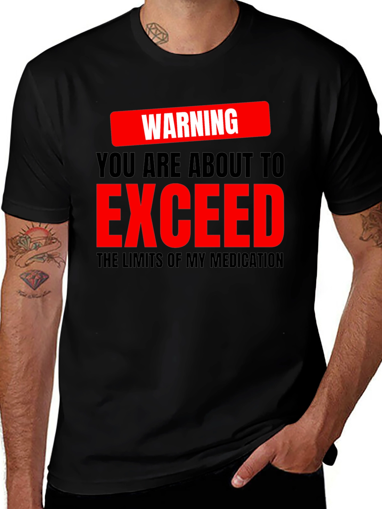 Warning Exceed Medication Graphic Tee