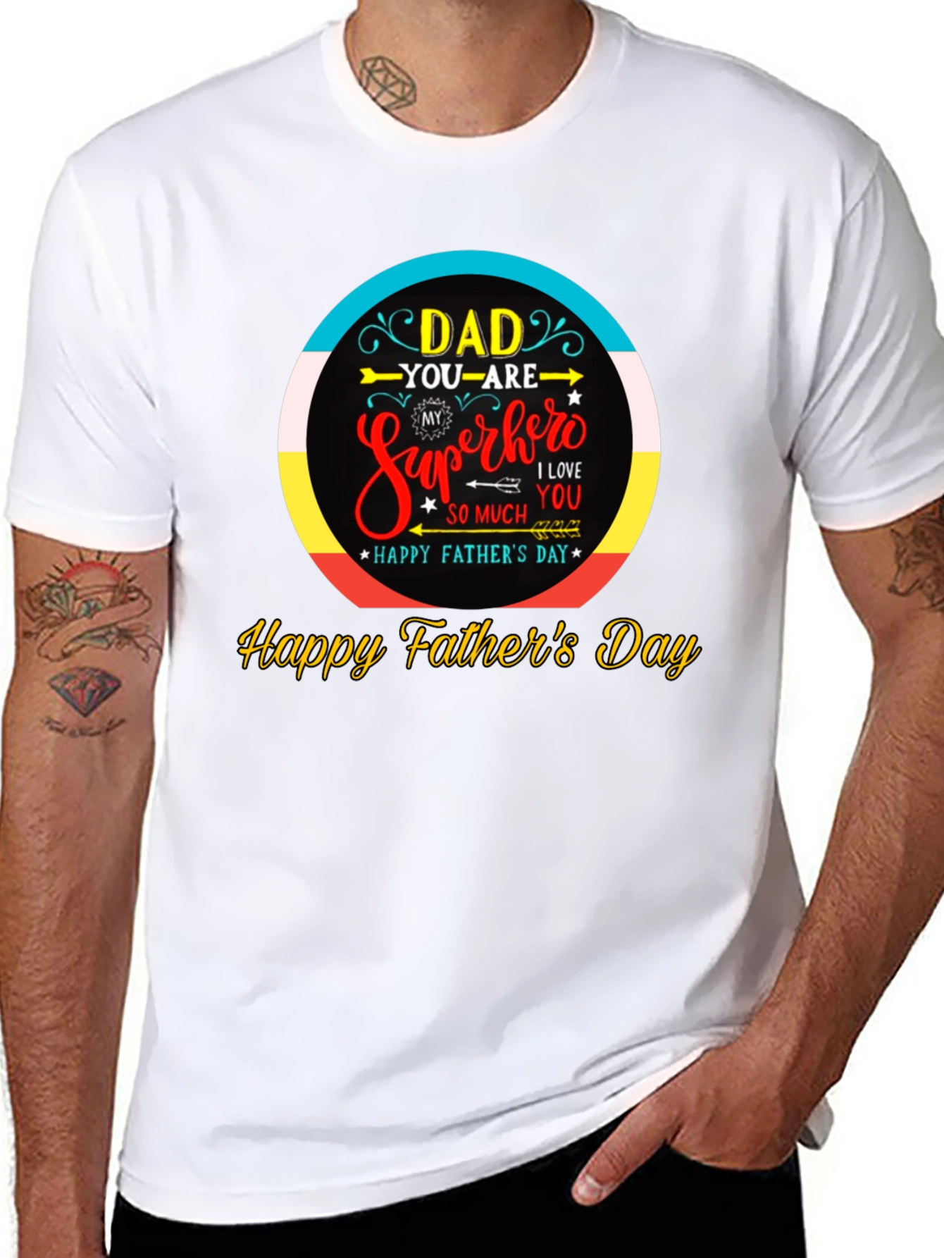 Dad Superhero T-Shirt - Happy Fathers Day Gift