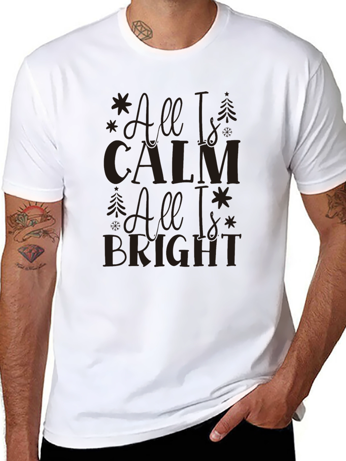 All is Calm All is Bright Christmas T-Shirt