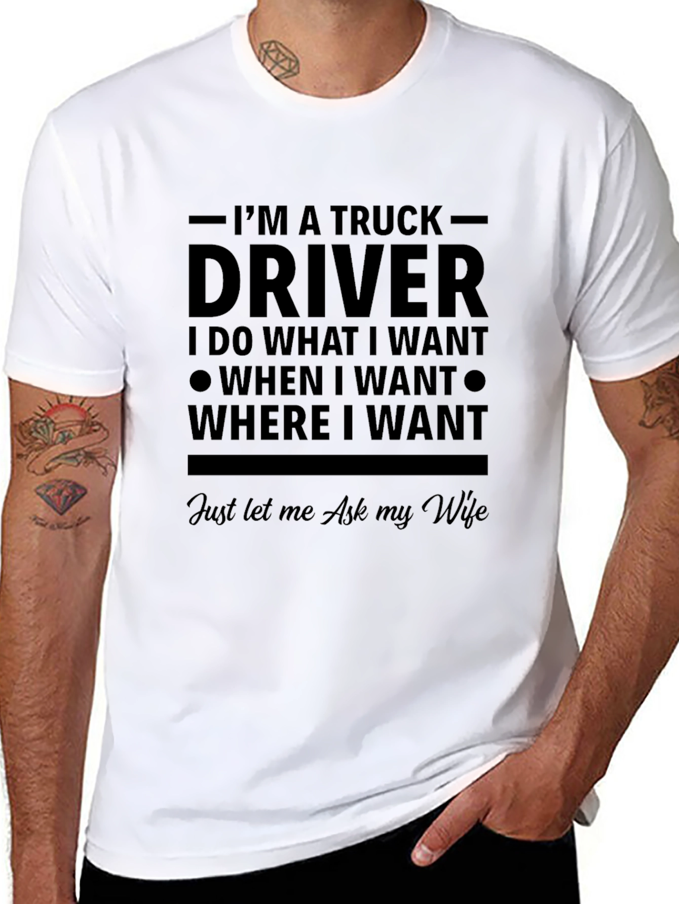Truck Driver Graphic Novelty T-Shirt