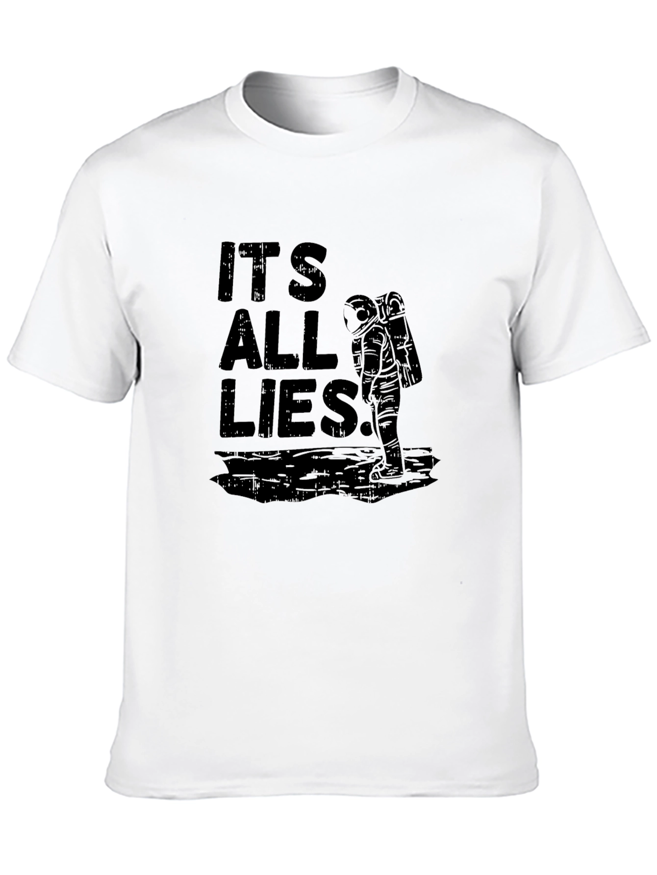 Its All Lies T-Shirt - Moon Landing Conspiracy