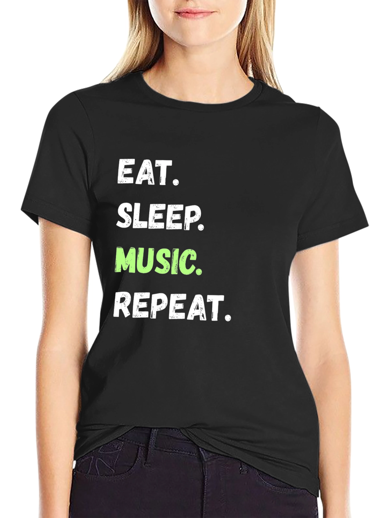 Eat Sleep Music Repeat Graphic Tee