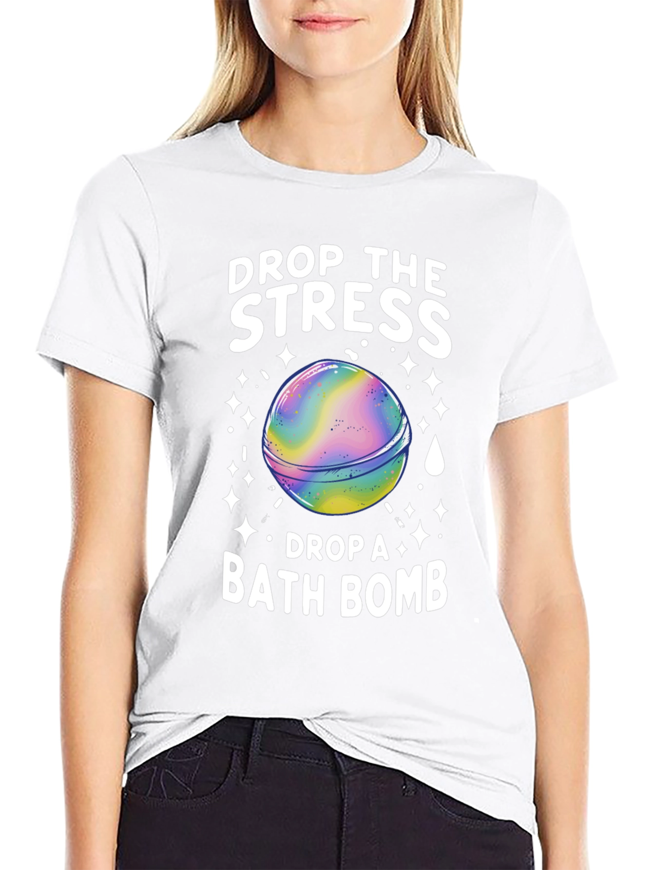 Drop the Stress Bath Bomb Graphic Tee