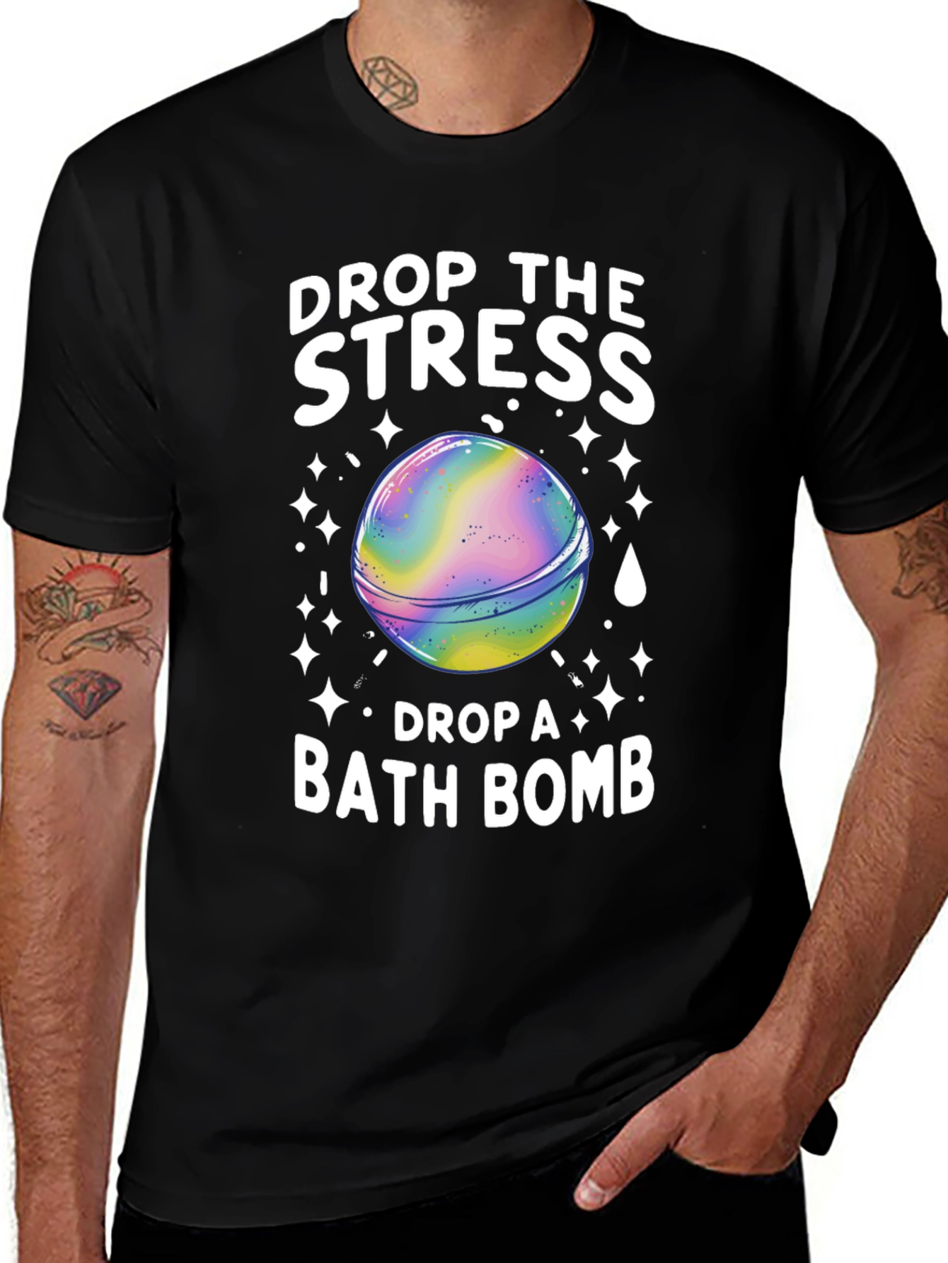 Drop the Stress Bath Bomb Graphic Tee