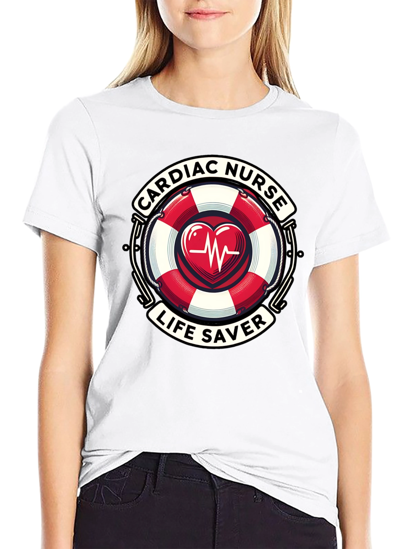 Cardiac Nurse Life Saver Graphic T-Shirt