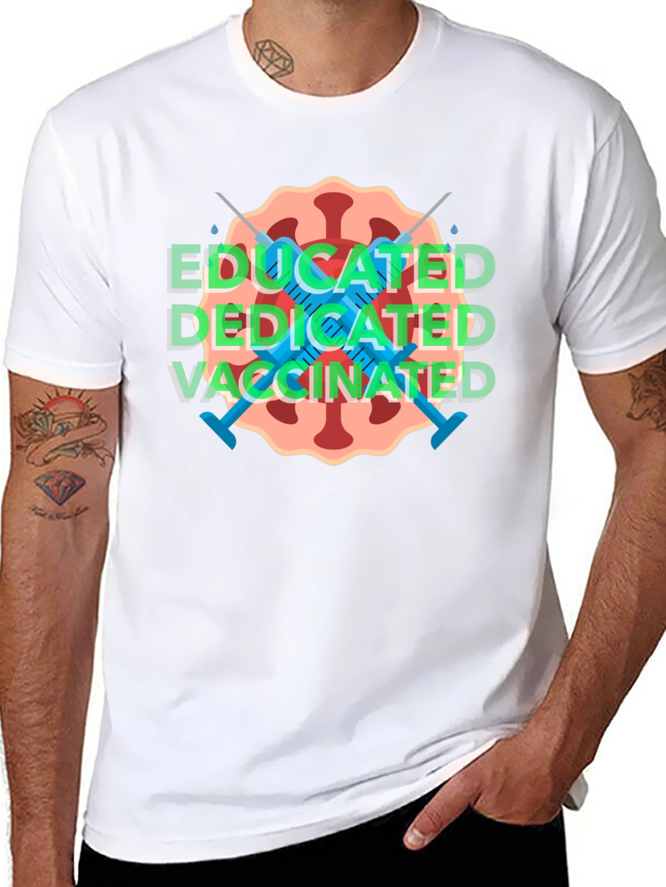 Educated Dedicated Vaccinated T-Shirt