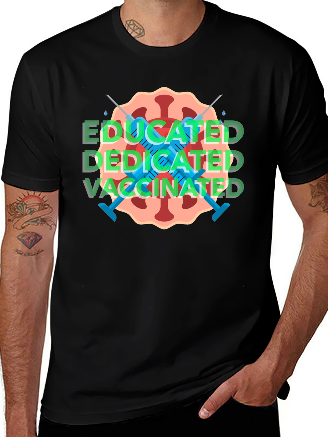 Educated Dedicated Vaccinated T-Shirt
