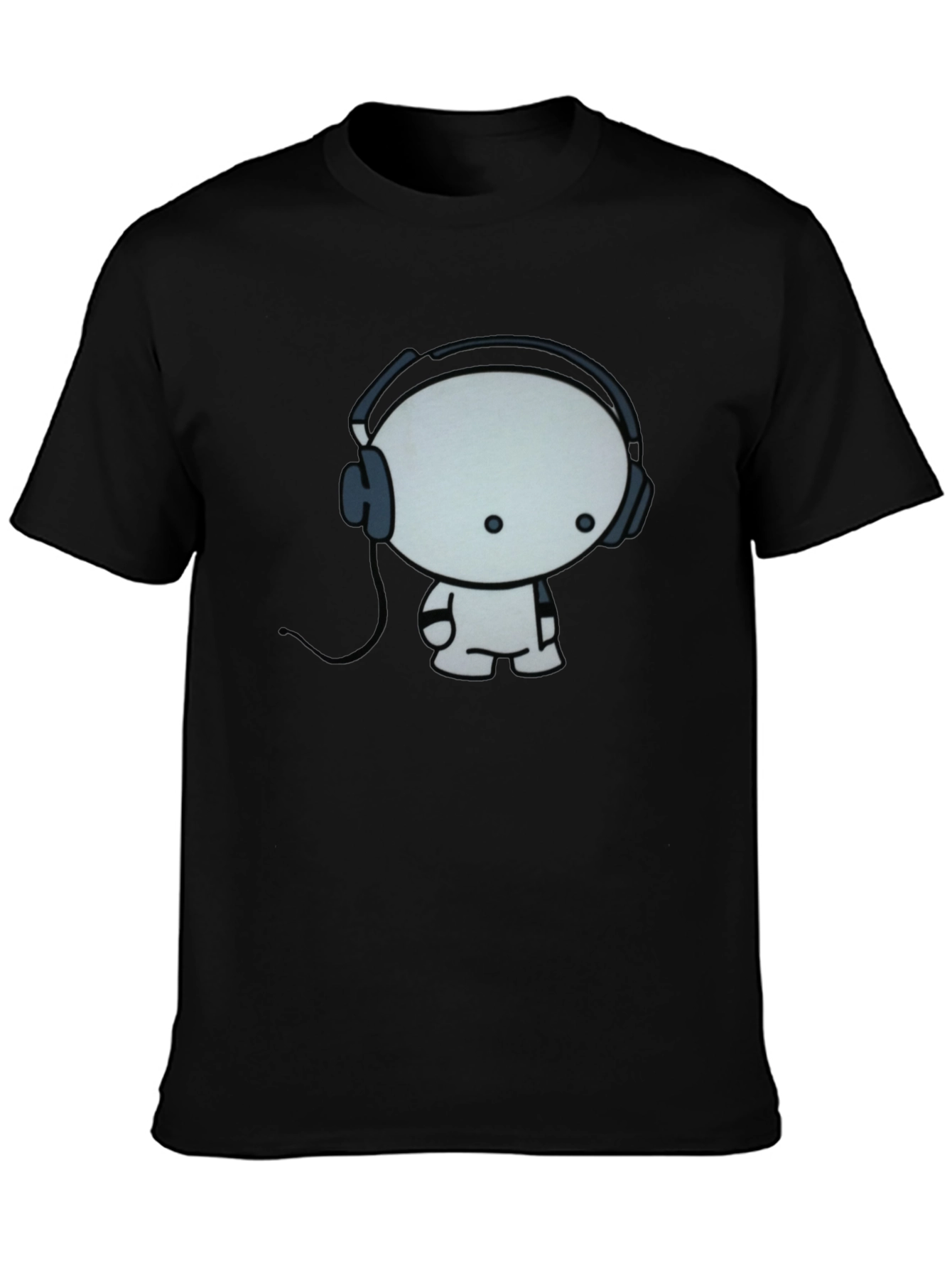 Cool Cartoon Character Graphic Black T-Shirt