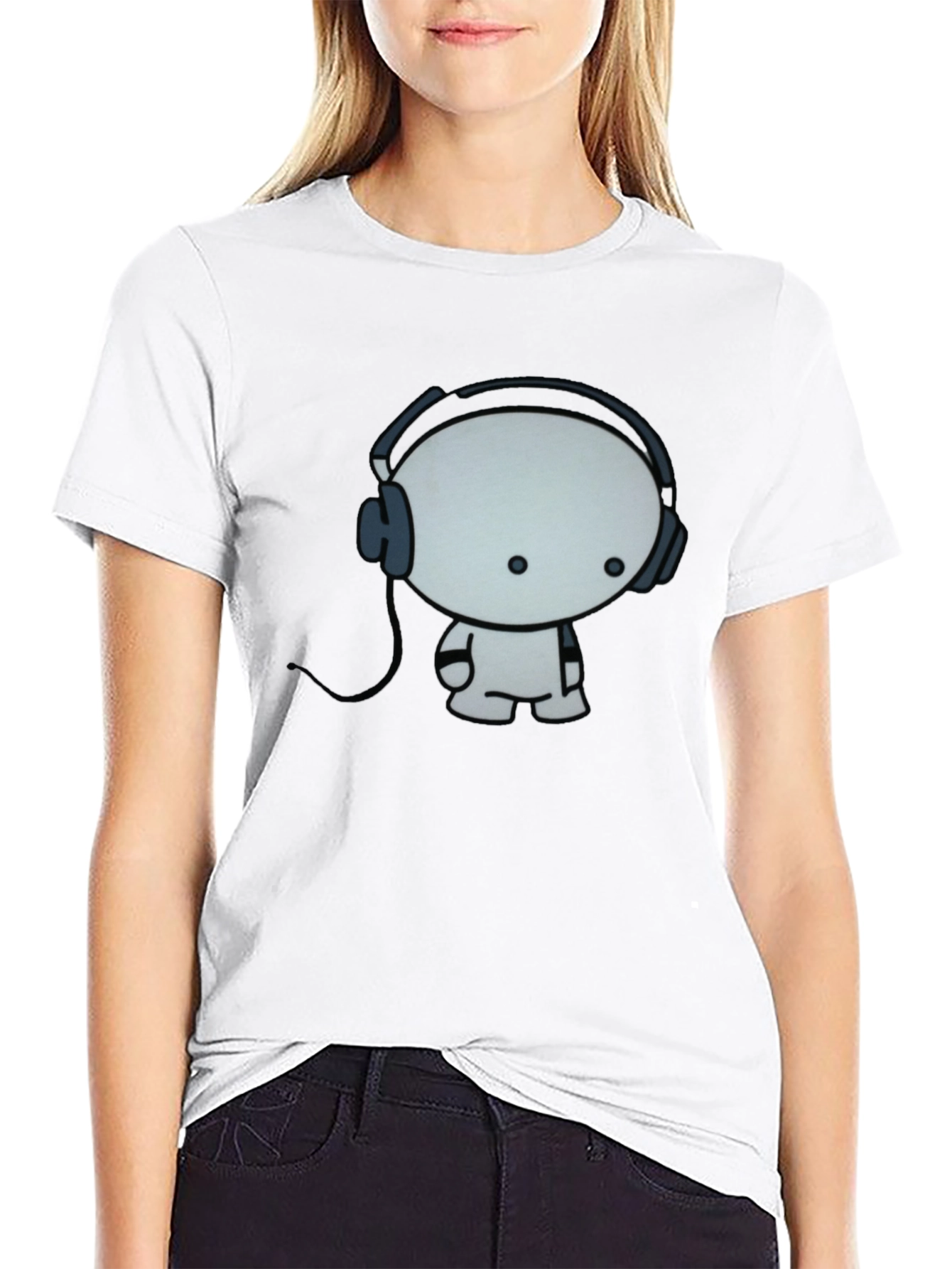 Cool Cartoon Character Graphic Black T-Shirt