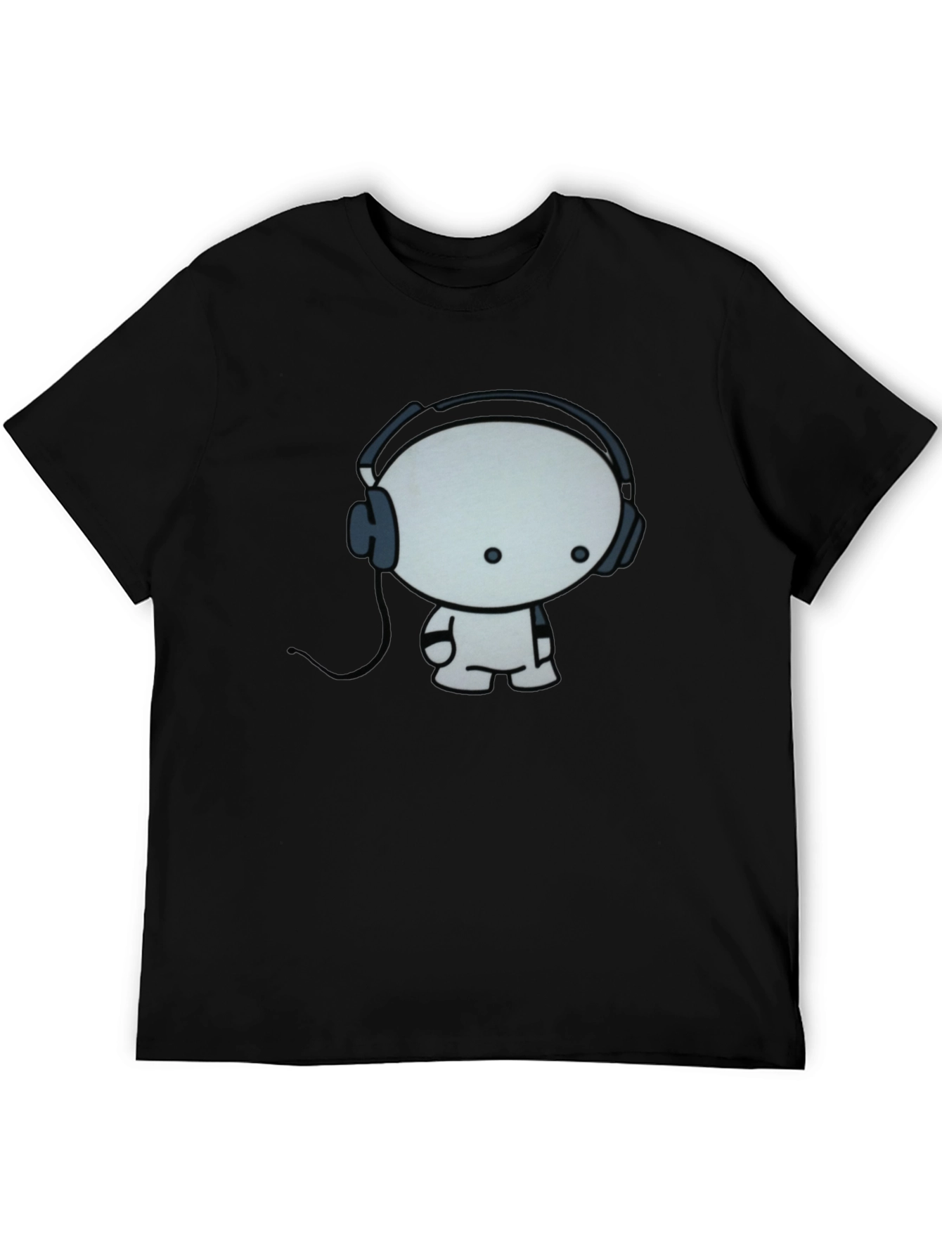 Cool Cartoon Character Graphic Black T-Shirt