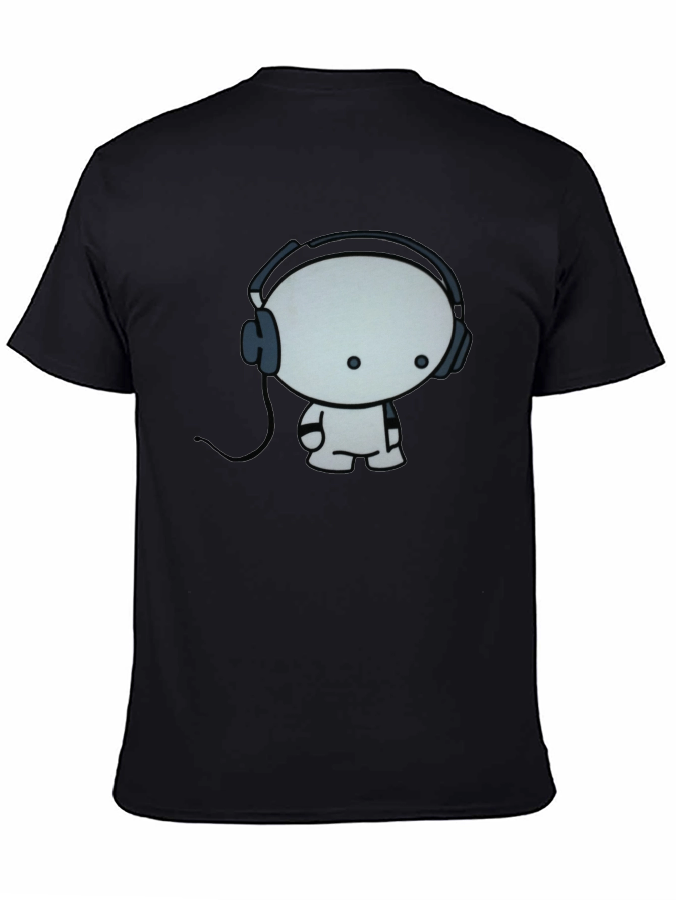 Cool Cartoon Character Graphic Black T-Shirt