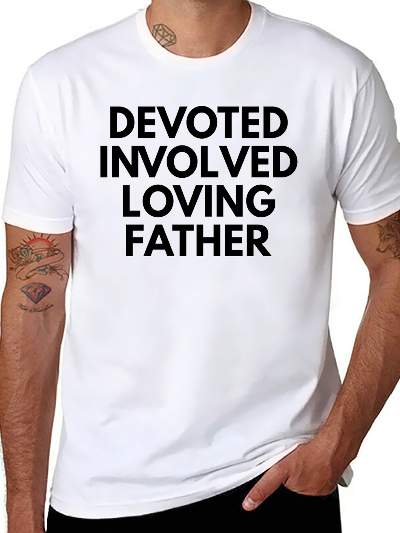 Devoted Loving Father Black T-Shirt