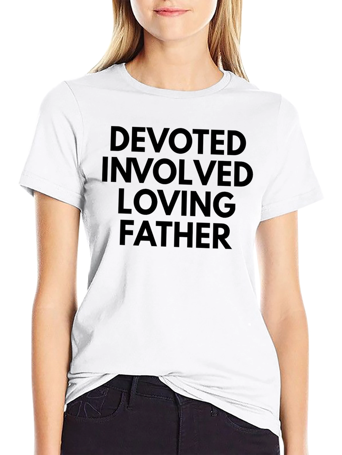 Devoted Loving Father Black T-Shirt