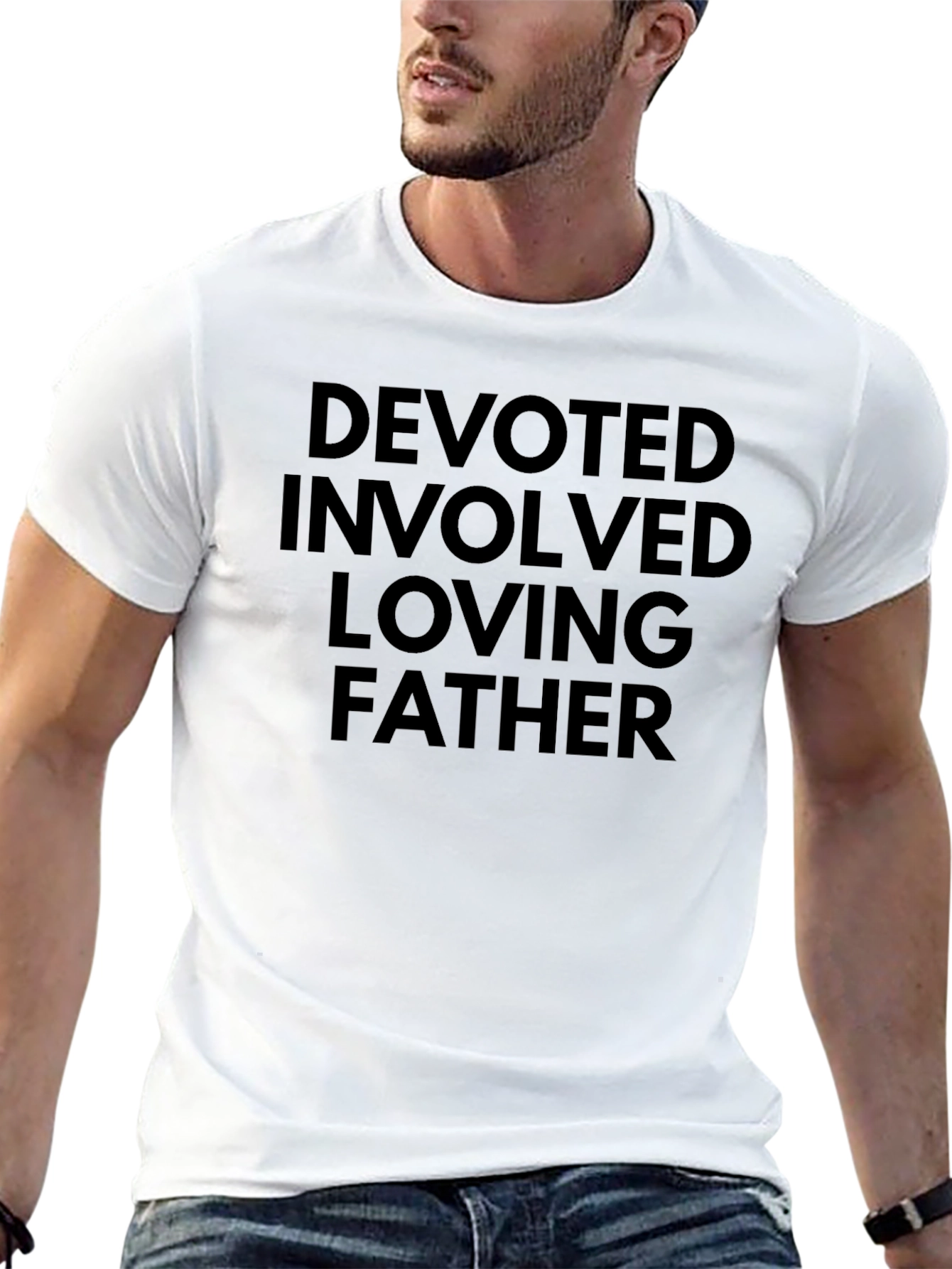 Devoted Loving Father Black T-Shirt