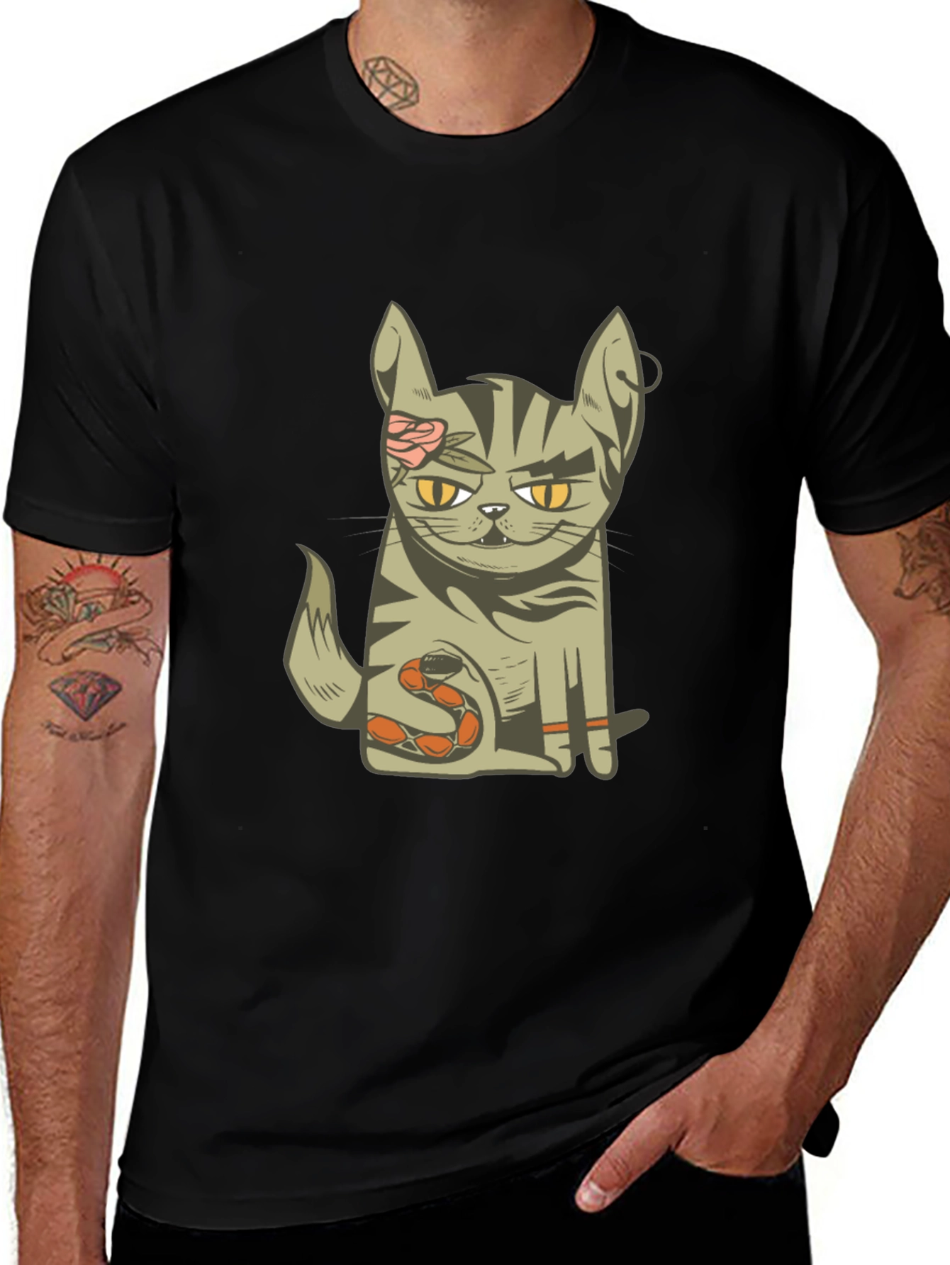 Zombie Cat T-Shirt - Unique Graphic Tee