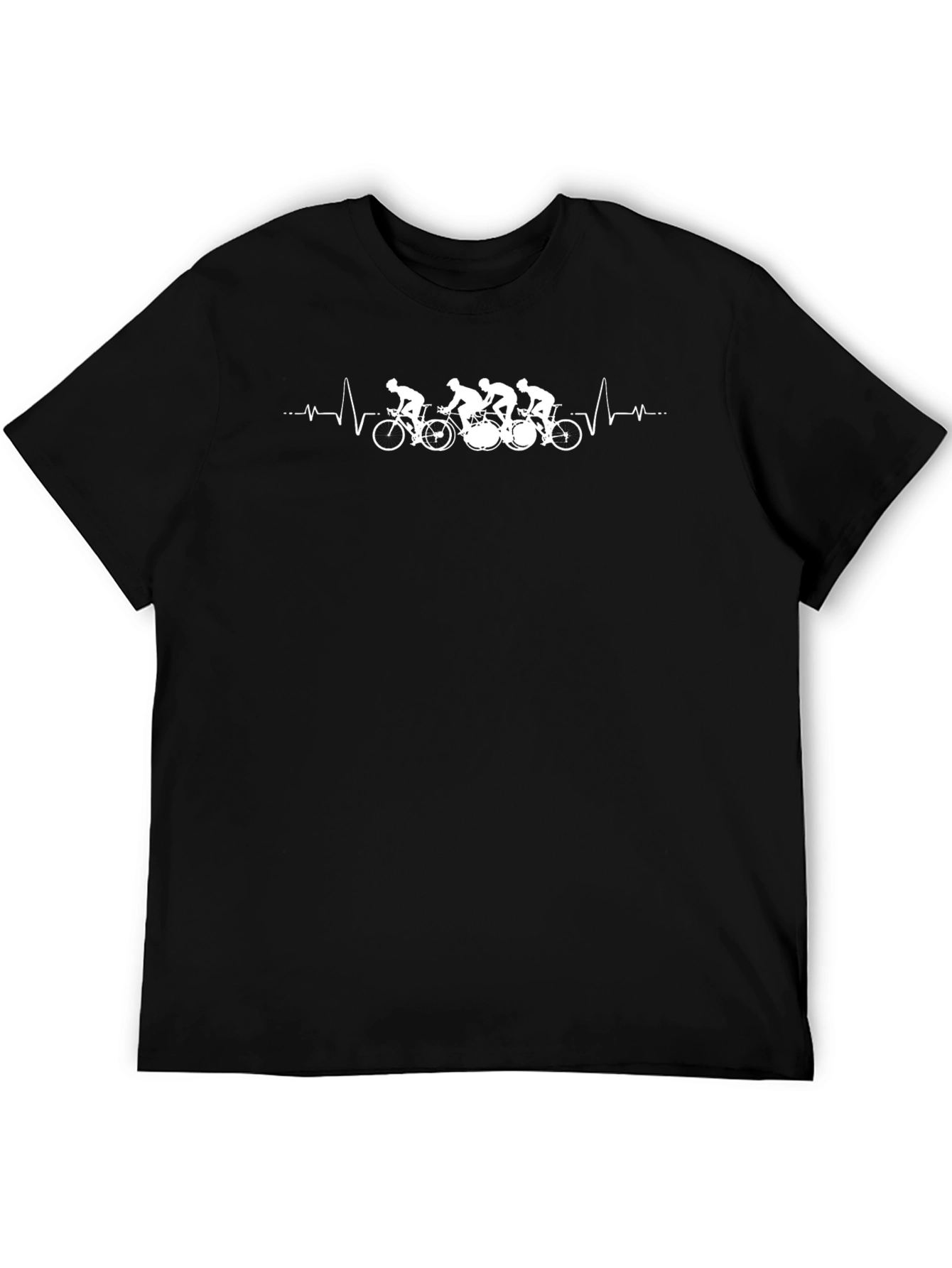 Cycling Heartbeat T-Shirt - Sporty Mens Tee