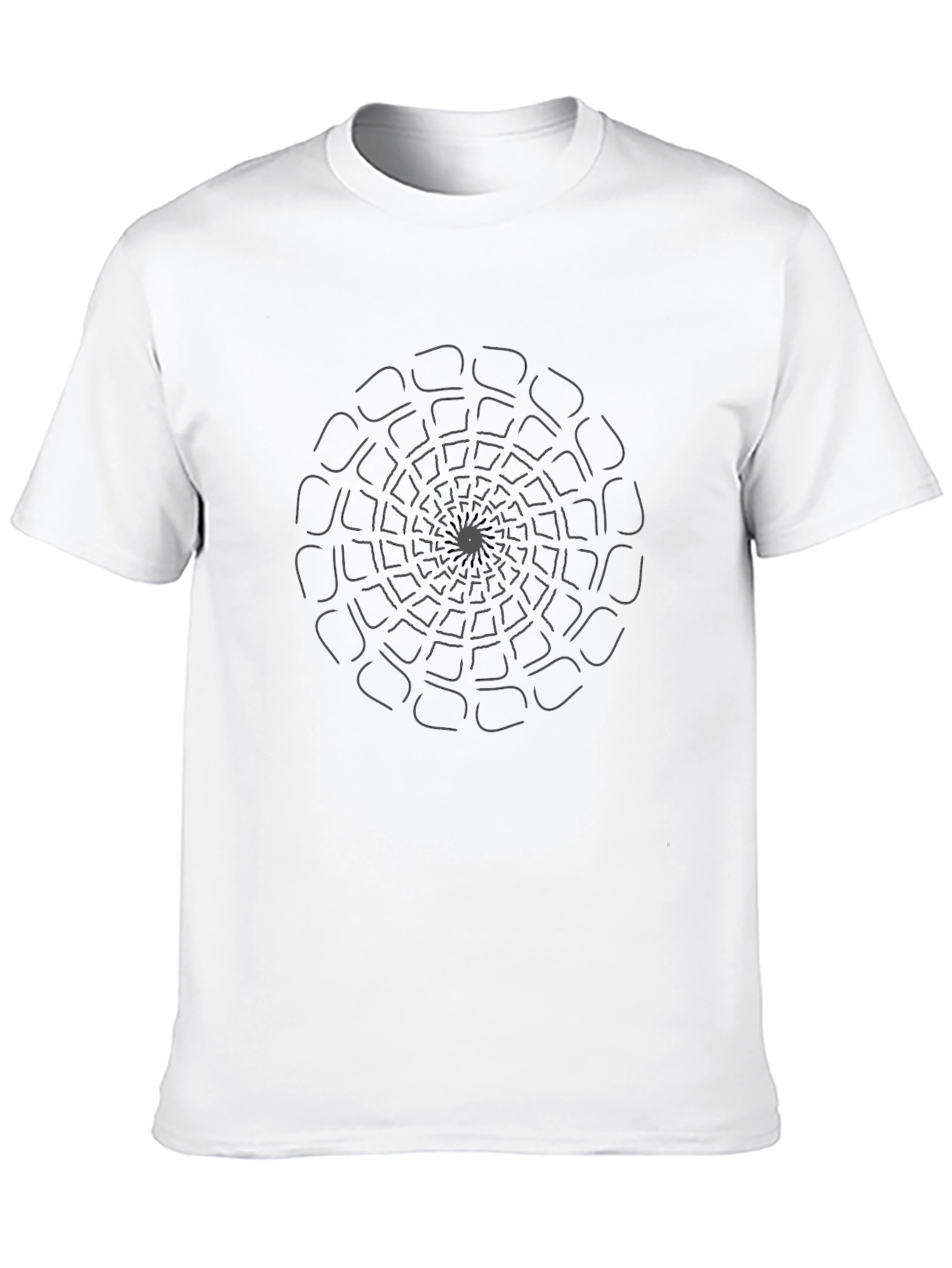 Abstract Geometric Graphic Tee - Modern Black T-Shirt