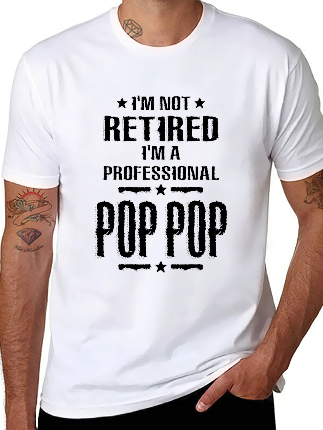 Professional Pop Pop Black Graphic T-Shirt
