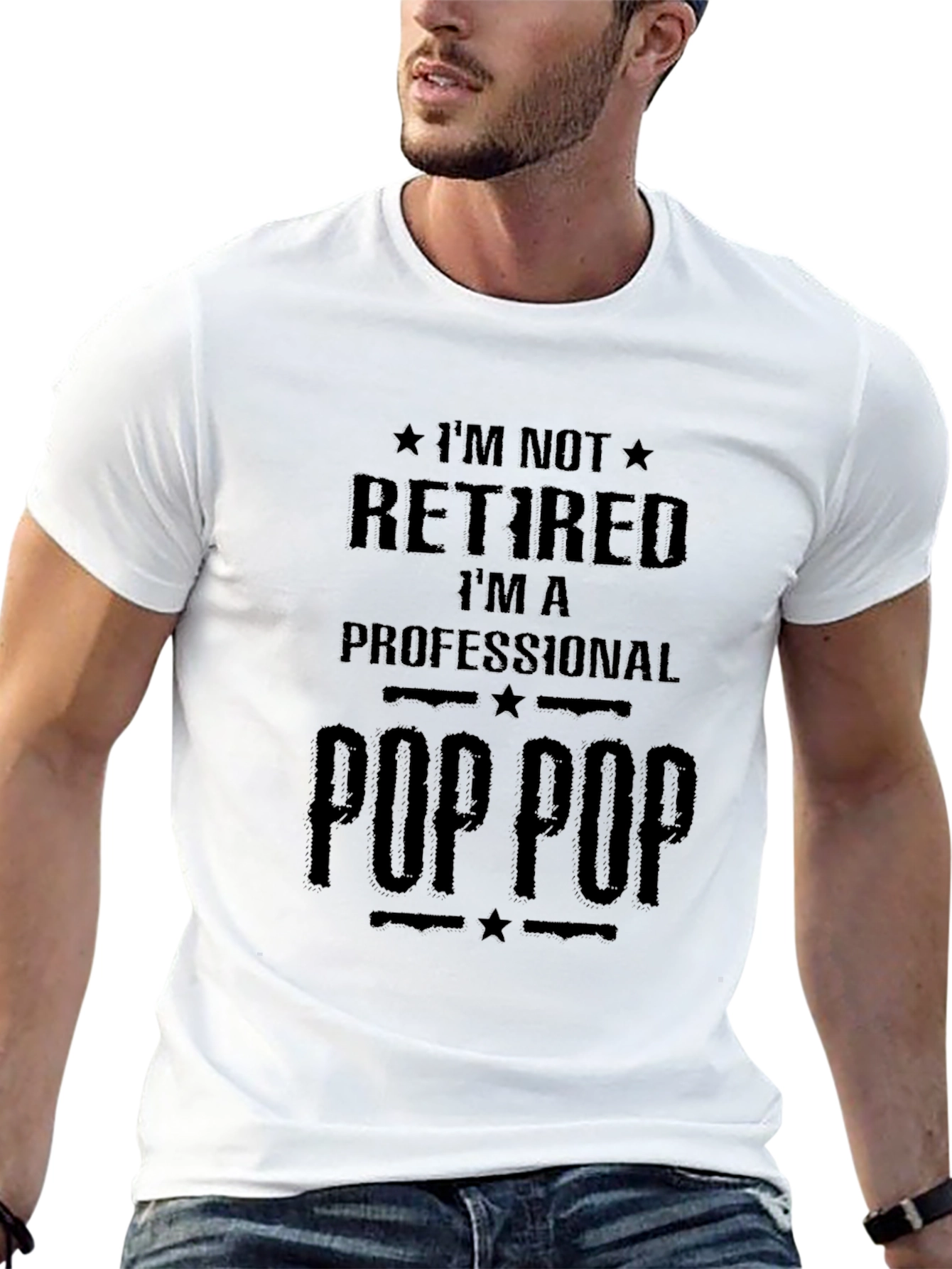 Professional Pop Pop Black Graphic T-Shirt