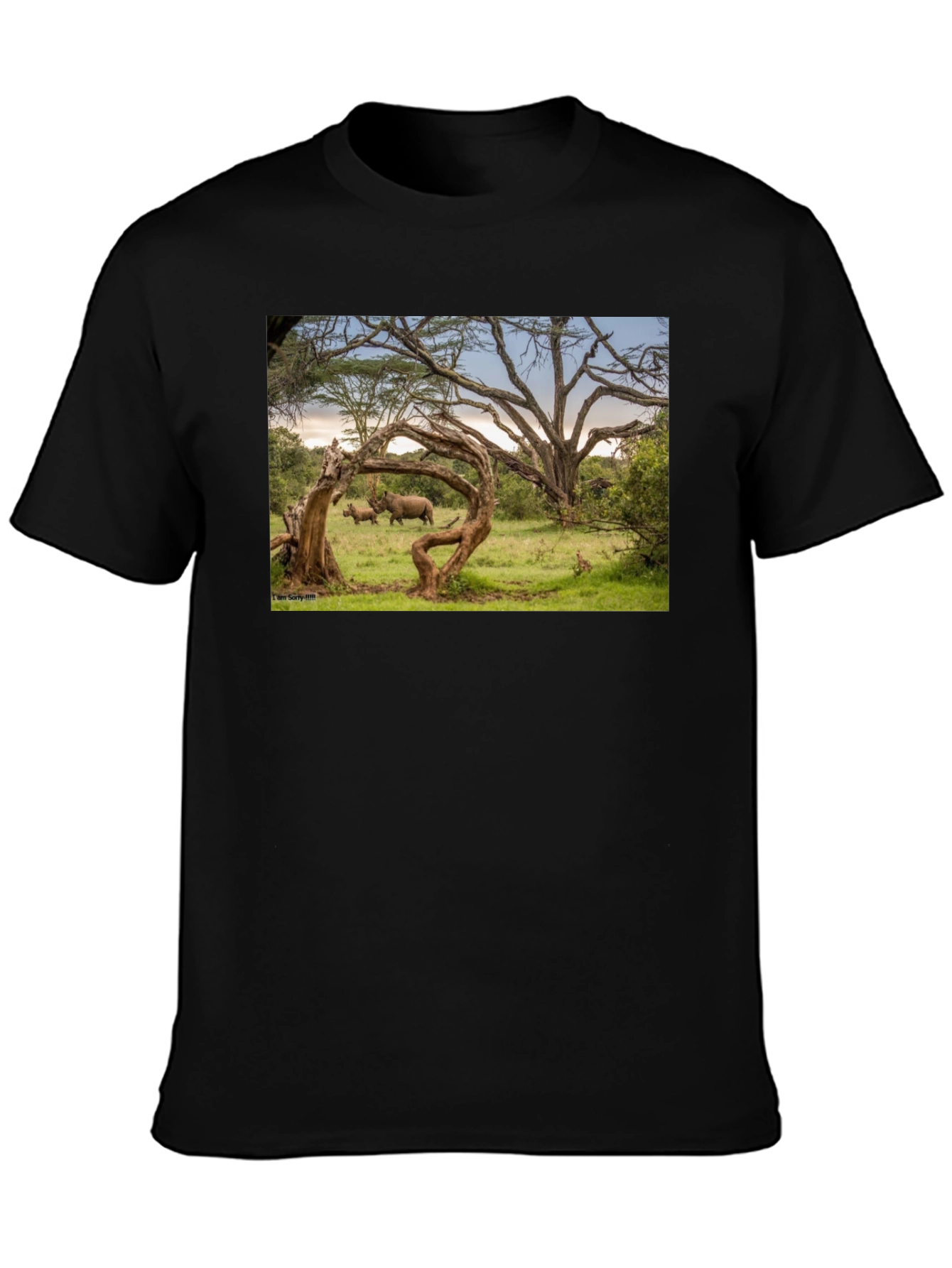 Wildlife Photo Print Black T-Shirt