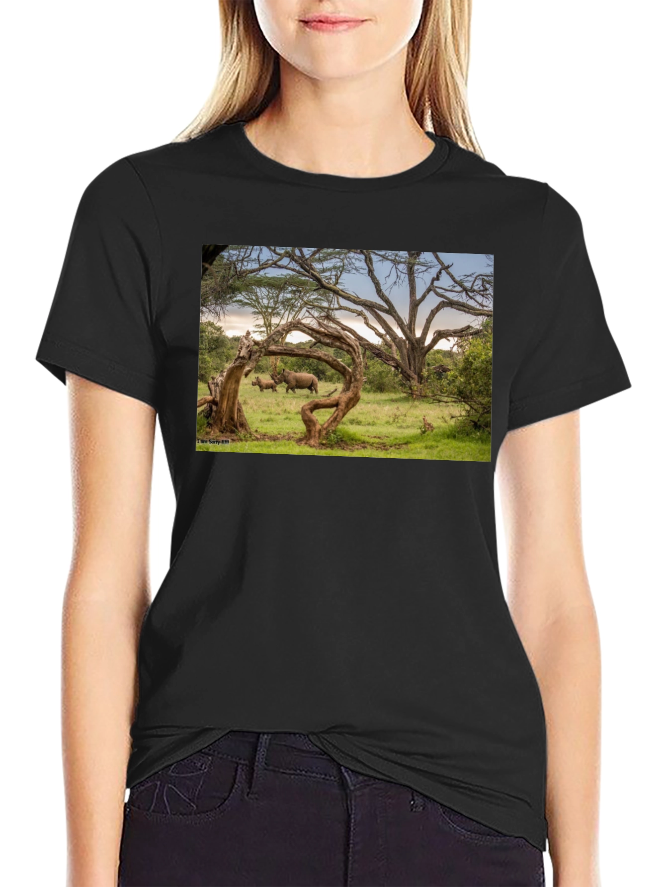 Wildlife Photo Print Black T-Shirt