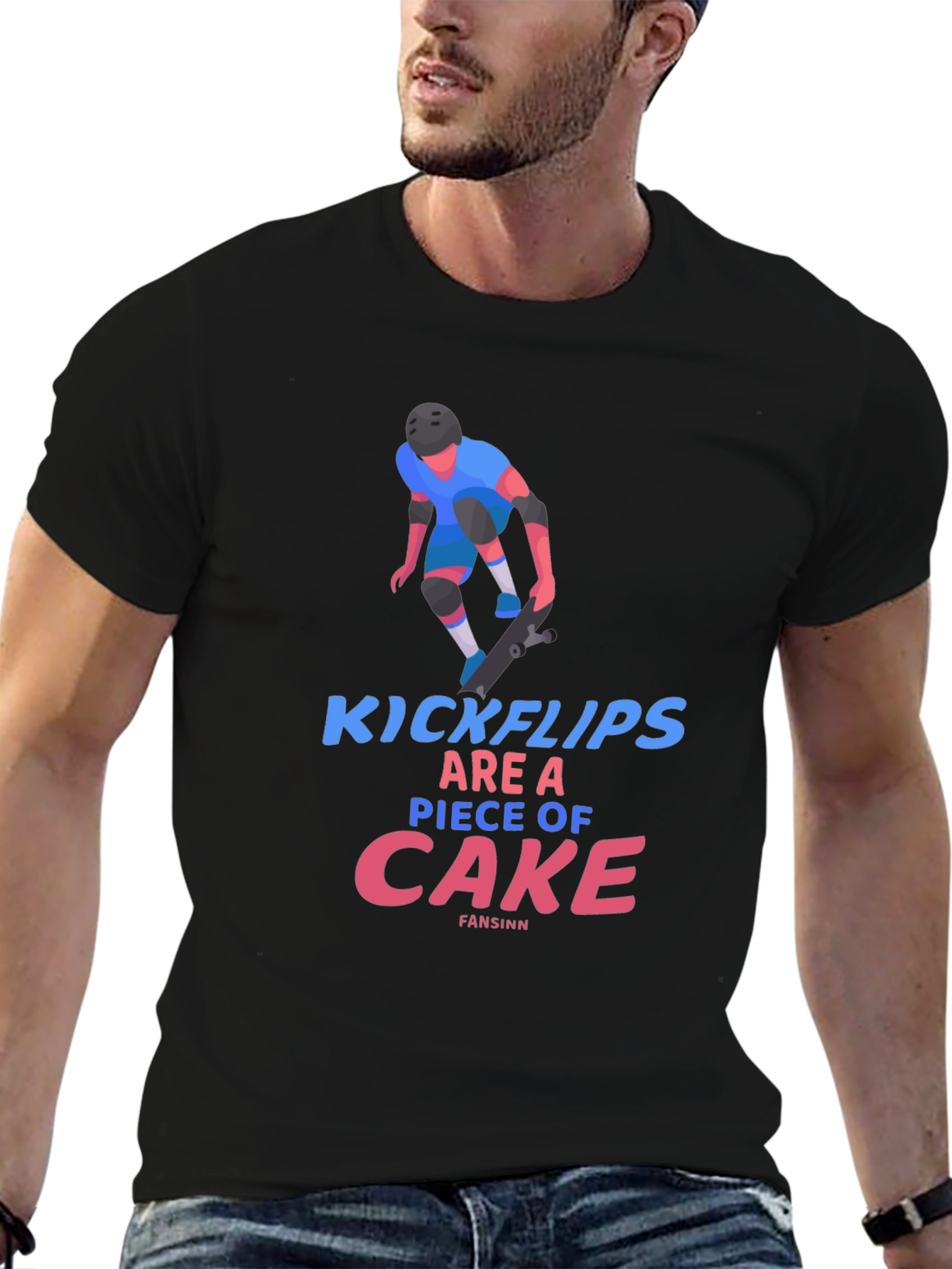 Kickflips T-Shirt: Skateboarder Design Tee