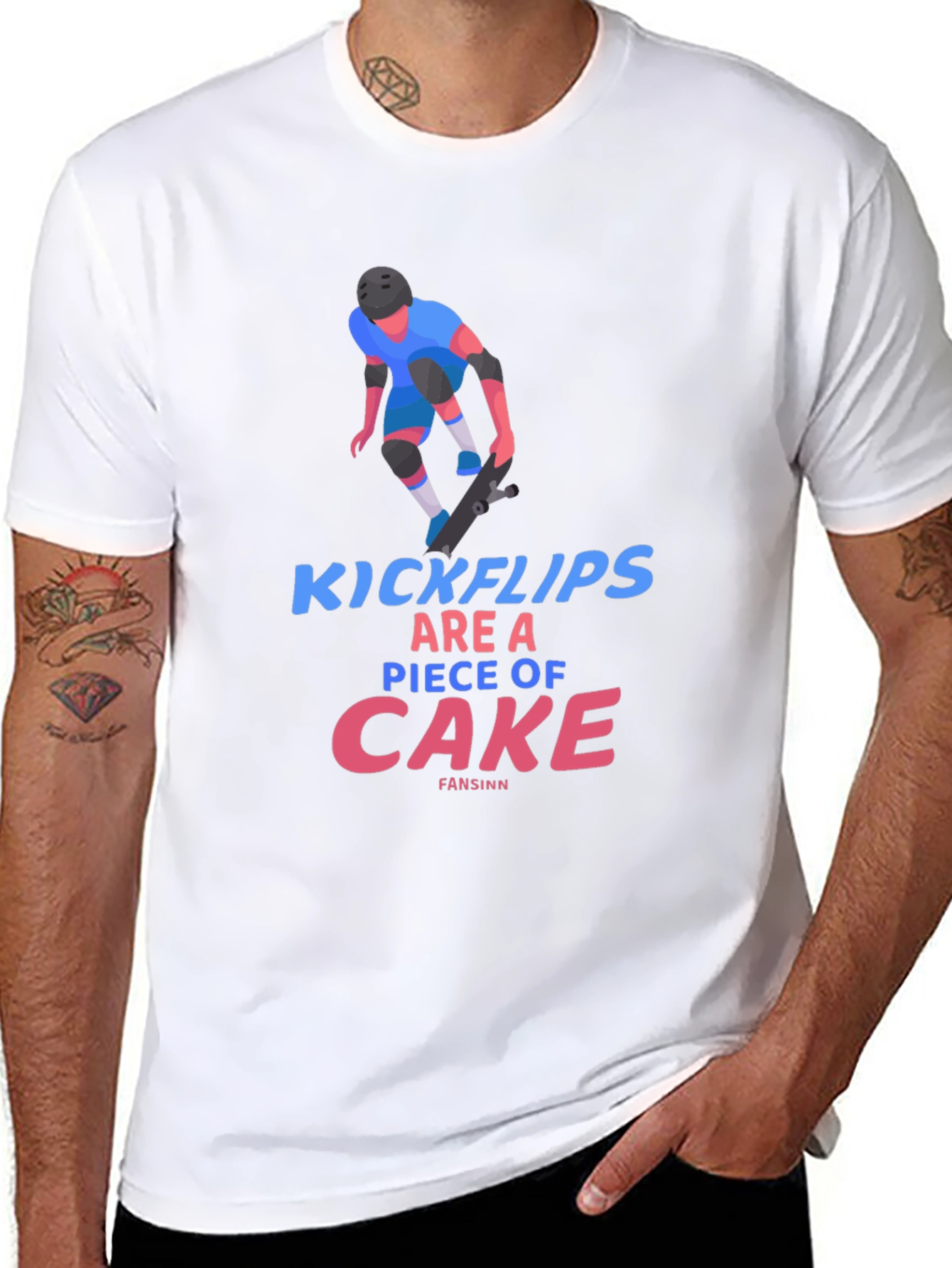 Kickflips T-Shirt: Skateboarder Design Tee