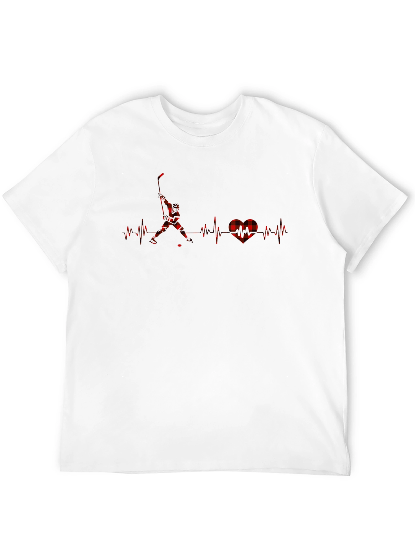 Hockey Love Heartbeat Graphic Tee