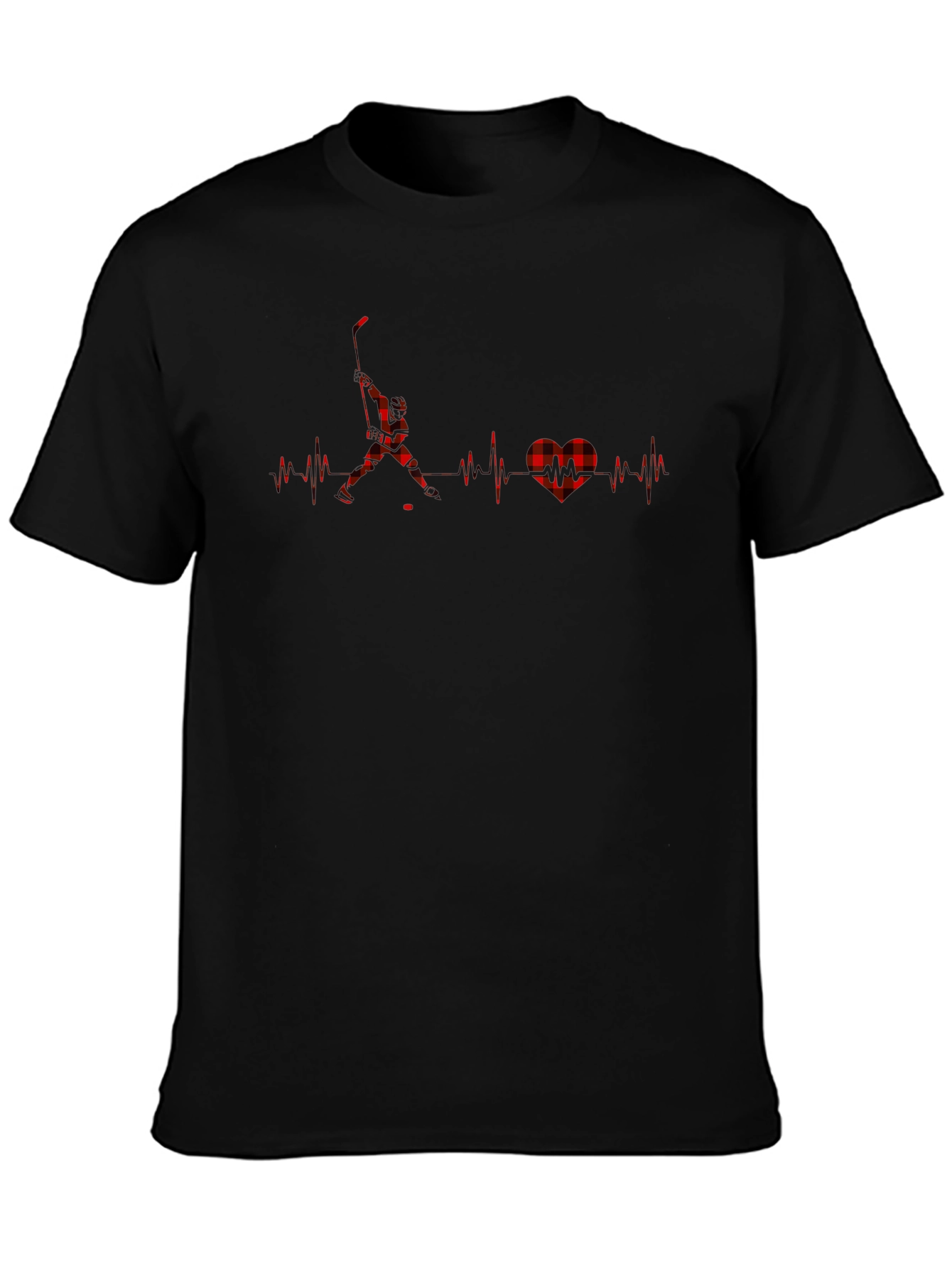Hockey Love Heartbeat Graphic Tee