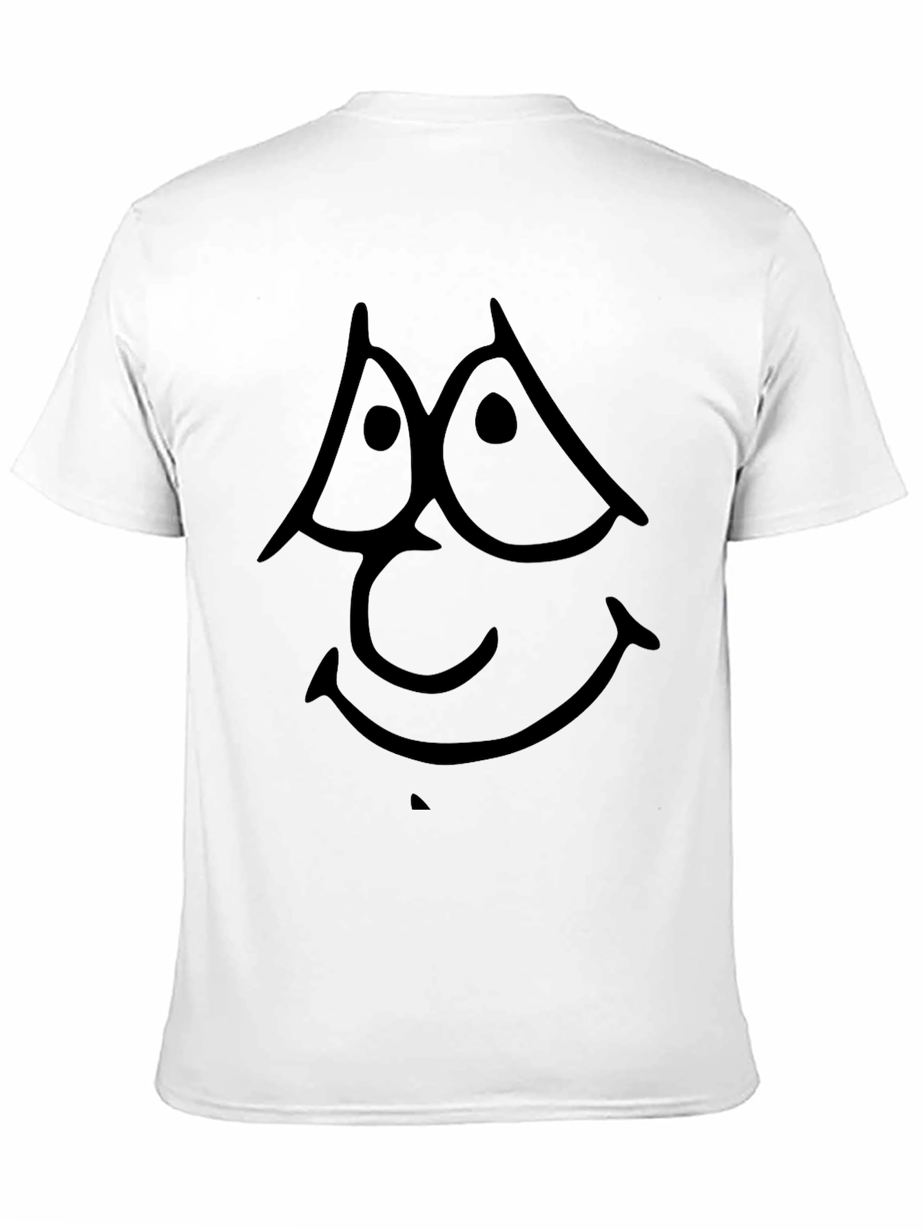 Black Cartoon Face Graphic Tee