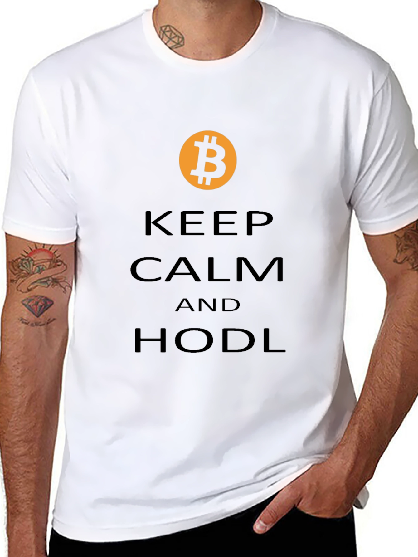 Keep Calm and HODL Bitcoin Graphic T-Shirt