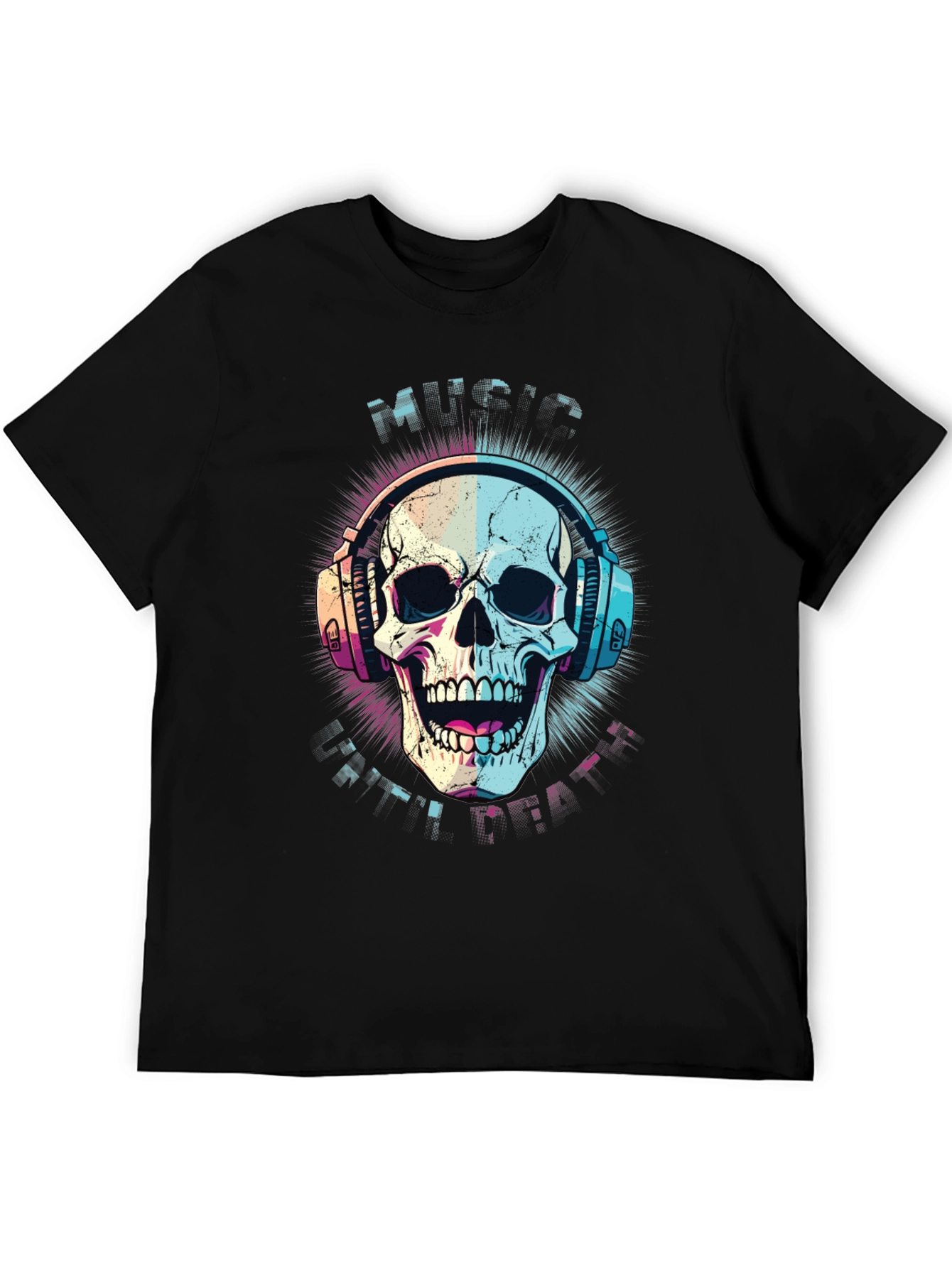 Music Lover Skull Graphic Tee