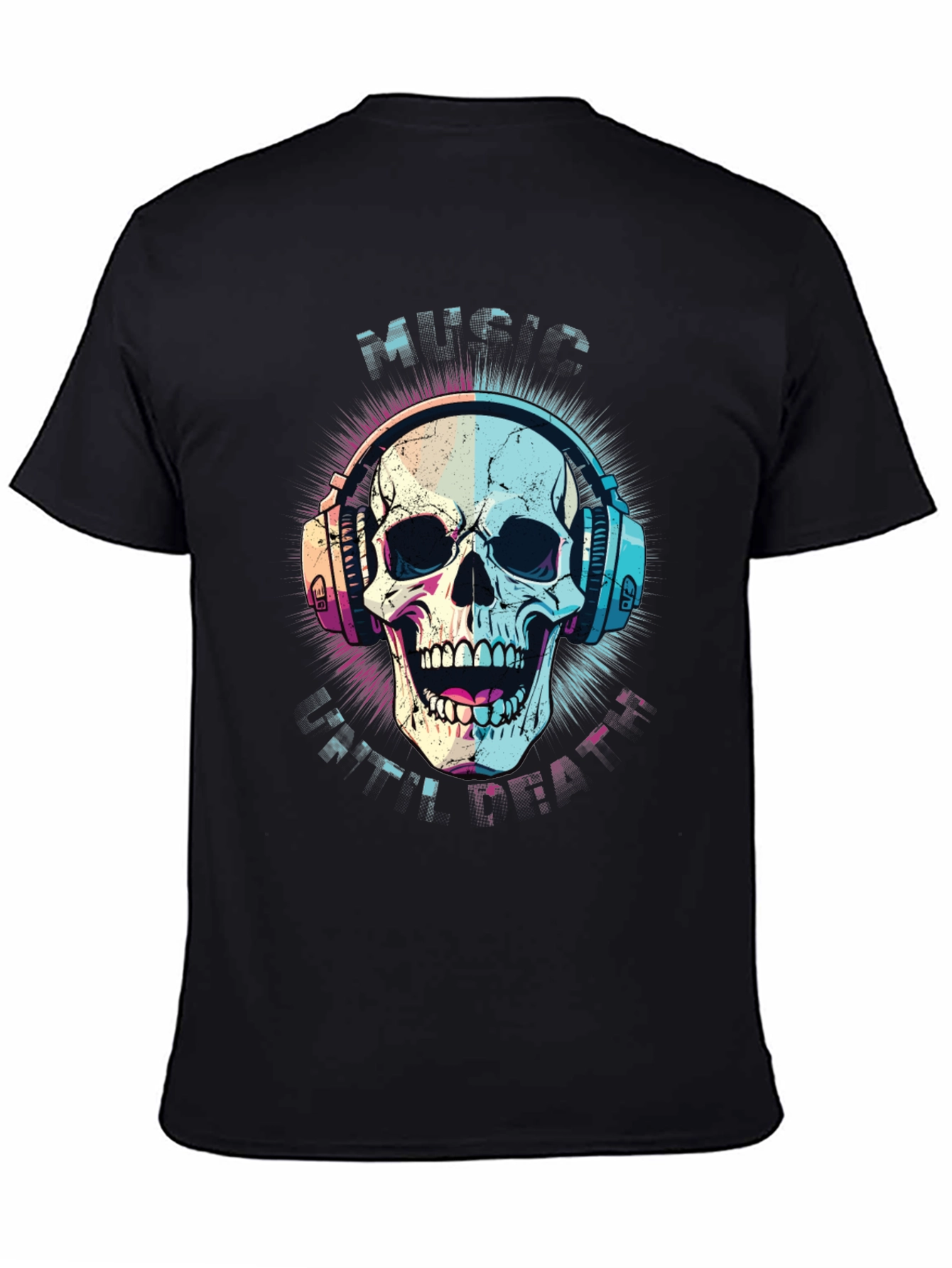 Music Lover Skull Graphic Tee