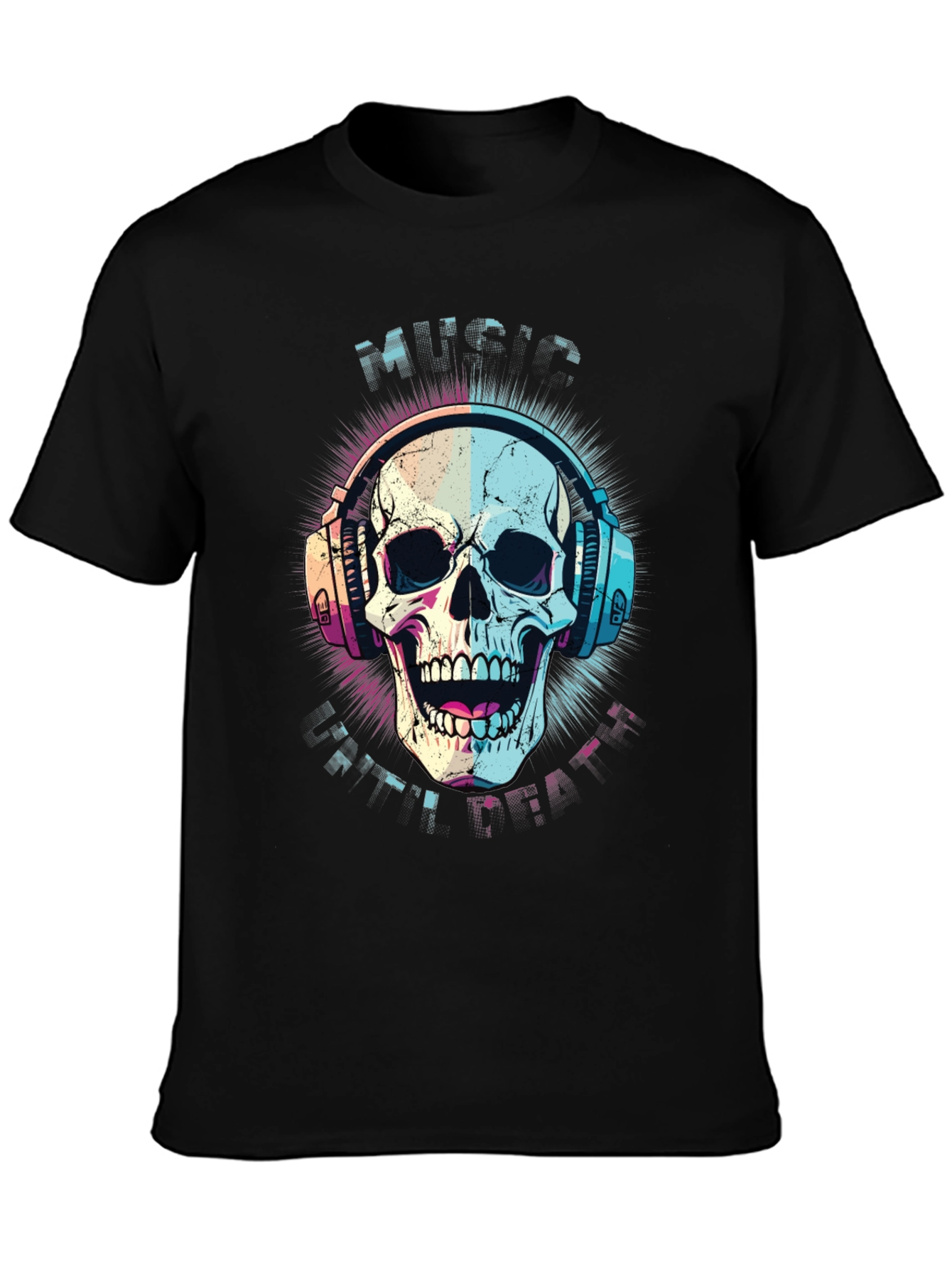 Music Lover Skull Graphic Tee