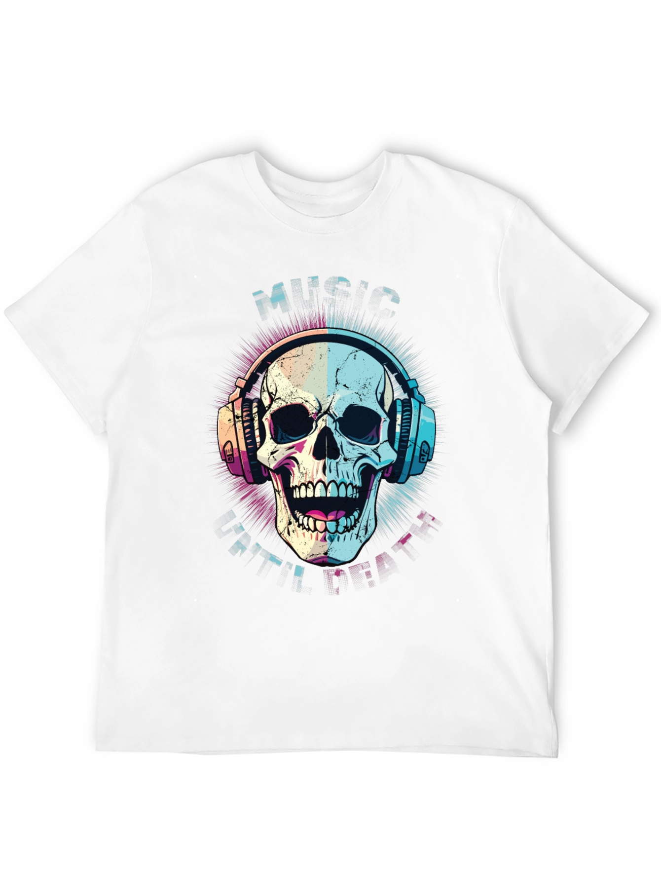 Music Lover Skull Graphic Tee