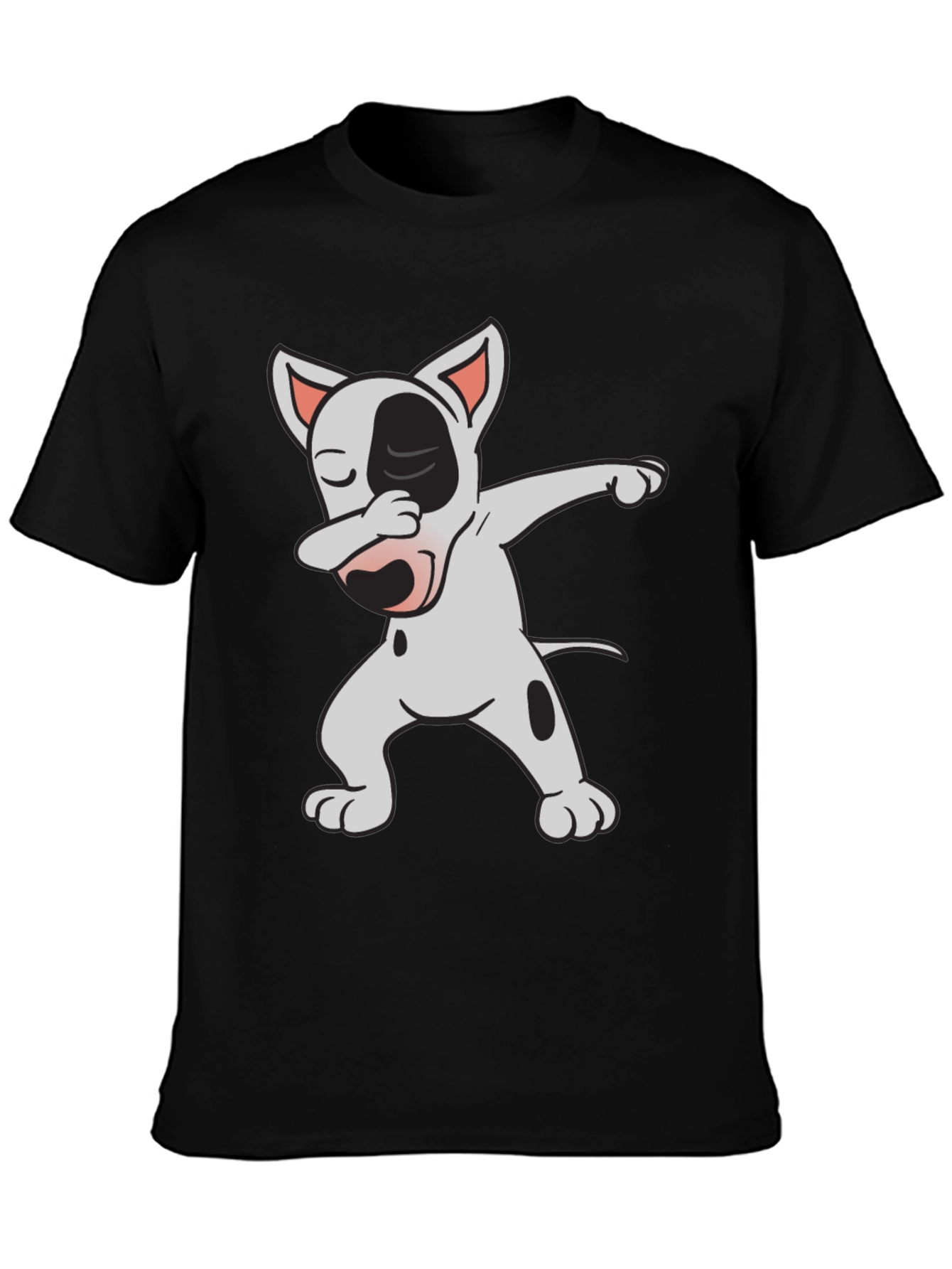 Dabbing Dog Graphic Tee - Cool Black Cotton T-Shirt