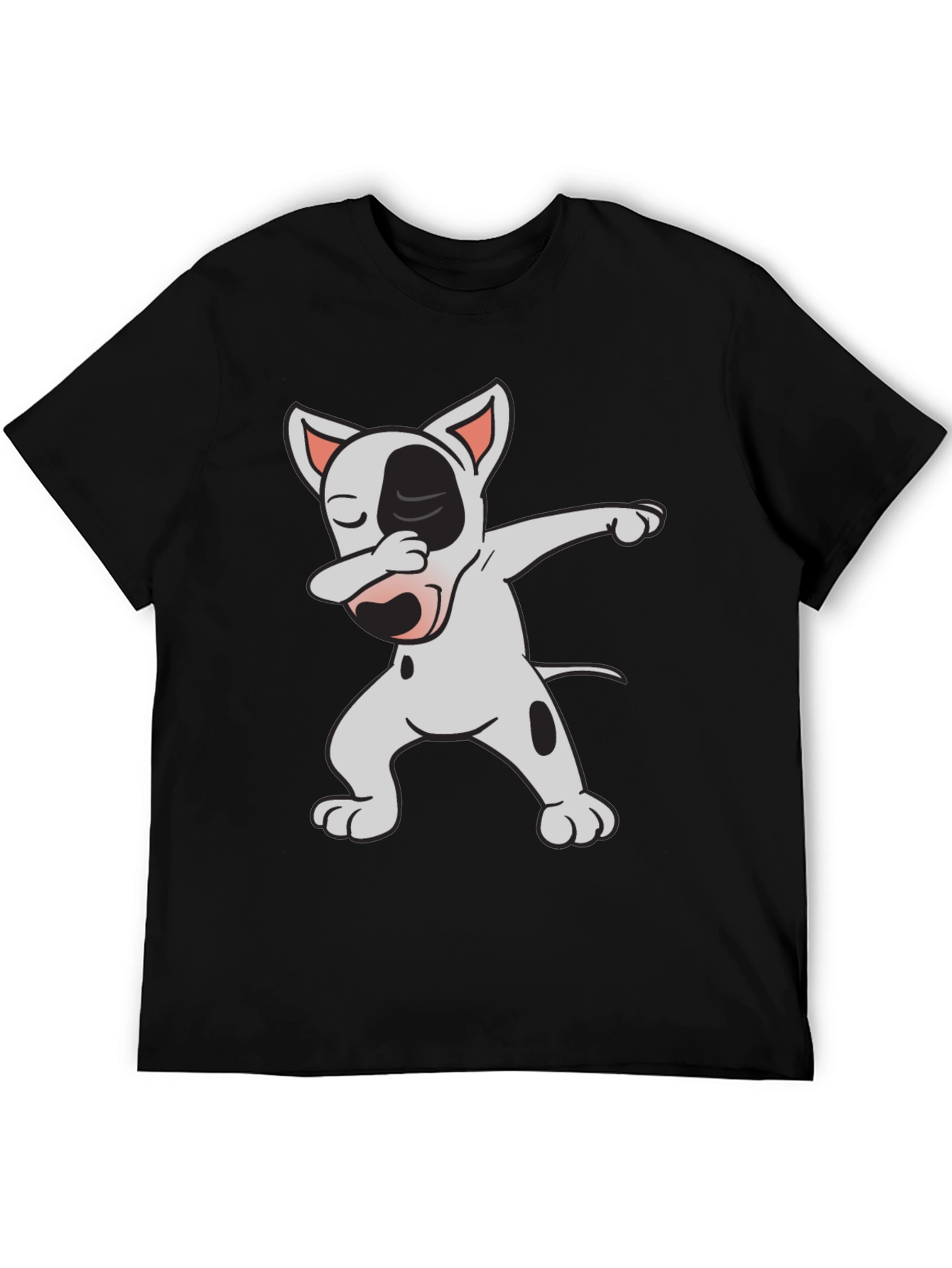 Dabbing Dog Graphic Tee - Cool Black Cotton T-Shirt