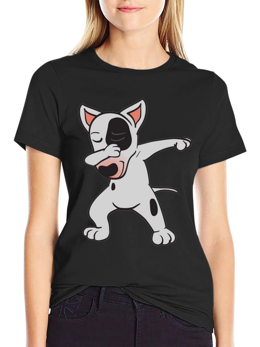 Dabbing Dog Graphic Tee - Cool Black Cotton T-Shirt