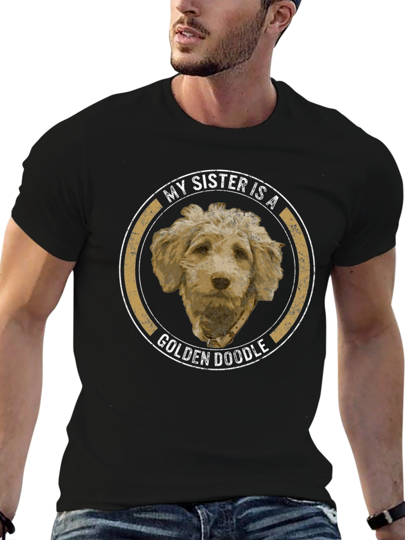 My Sister is a Golden Doodle Graphic T-Shirt