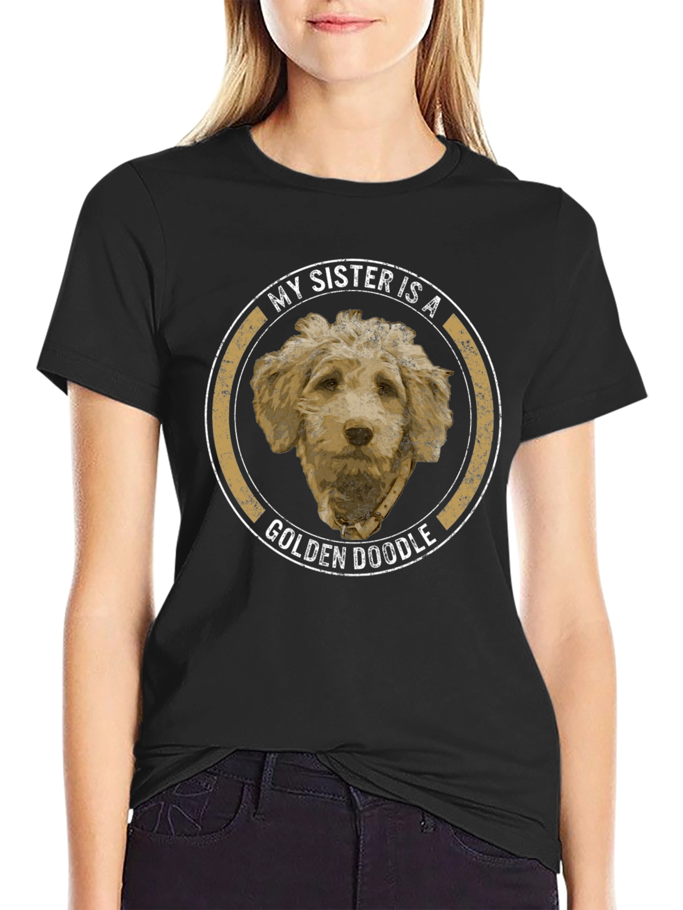 My Sister is a Golden Doodle Graphic T-Shirt